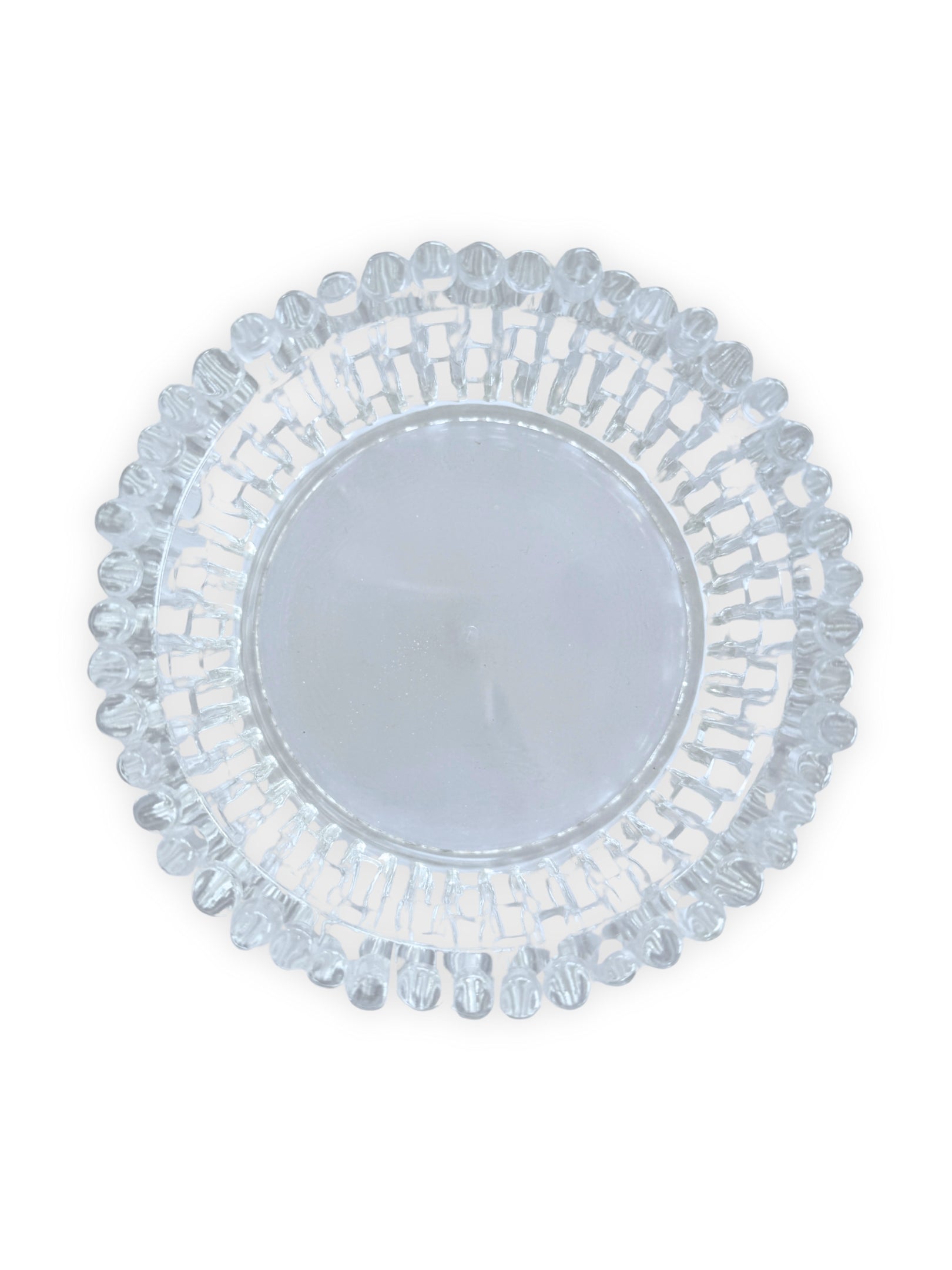 Vintage von Peill & Putzler Glas-Schale – 1970er Jahre Bambus-Design