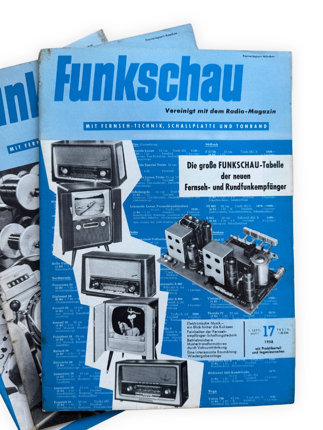 Funkschau 5 Hefte 1958 Vintage Nr 17