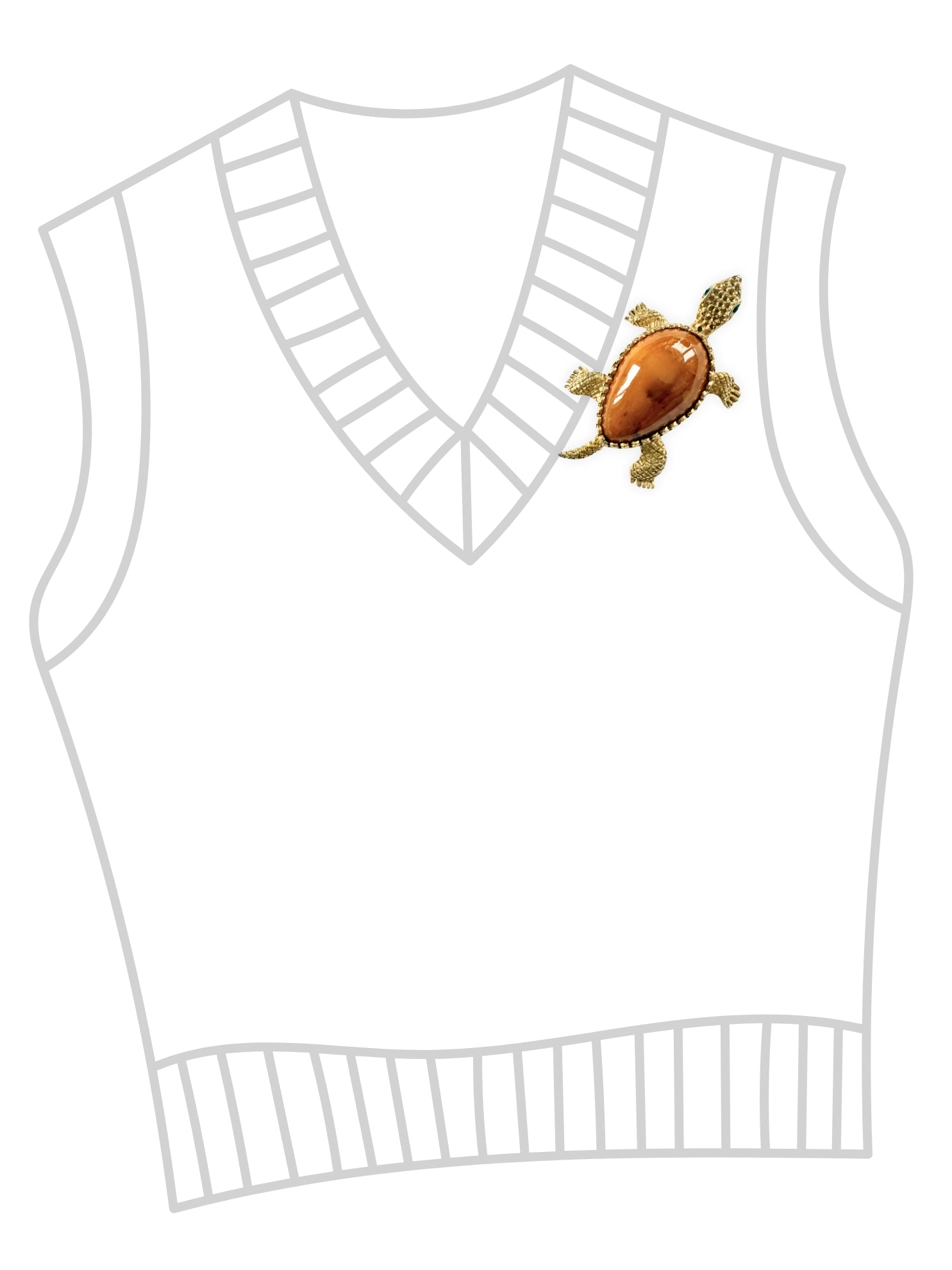 Vintage Tierbrosche Schildkröte Schmucksteine Retro Unikat