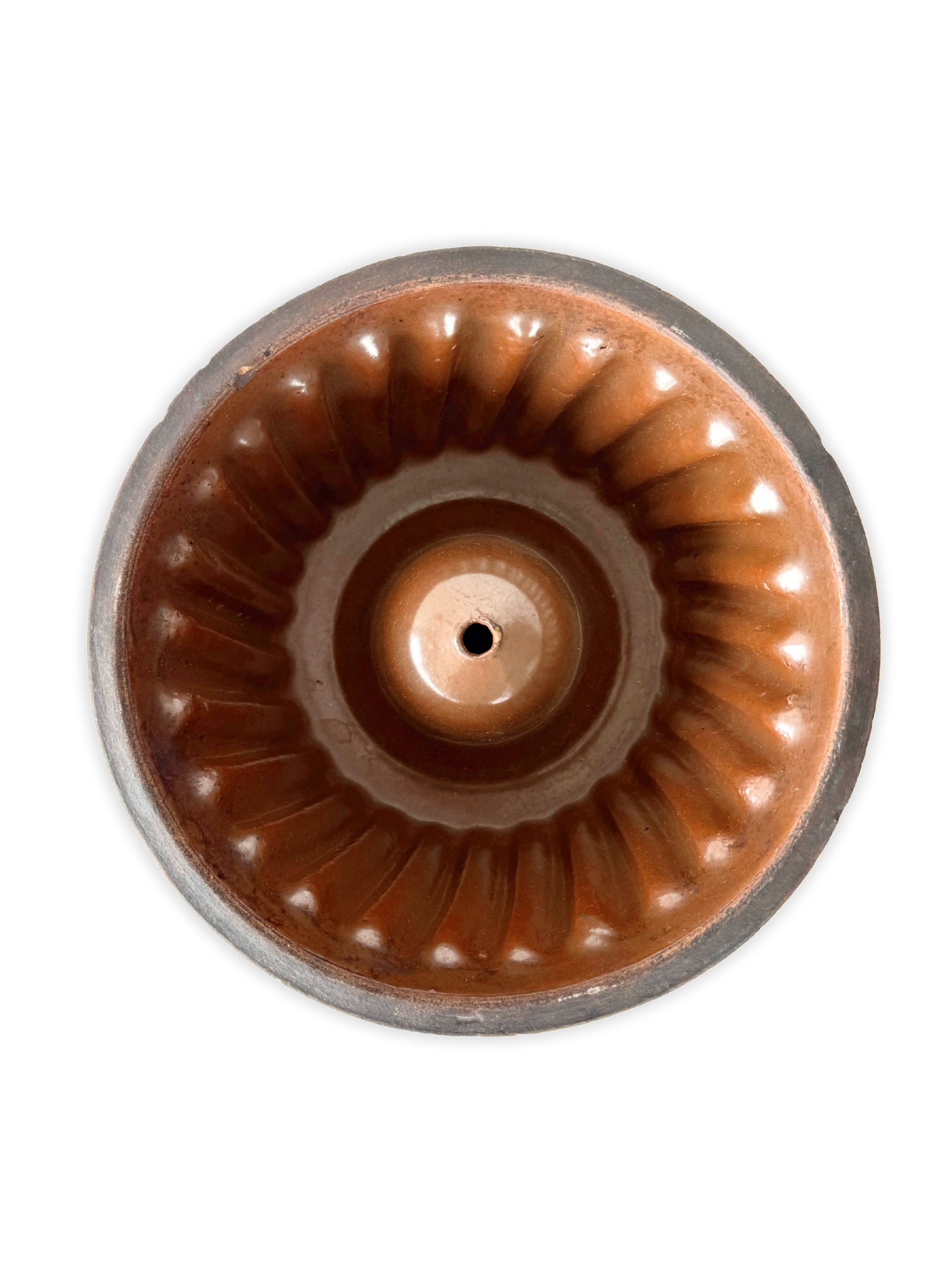 Antike Guglhupf-Backform aus Steingut – Vintage Deko im Landhausstil 19. Jh