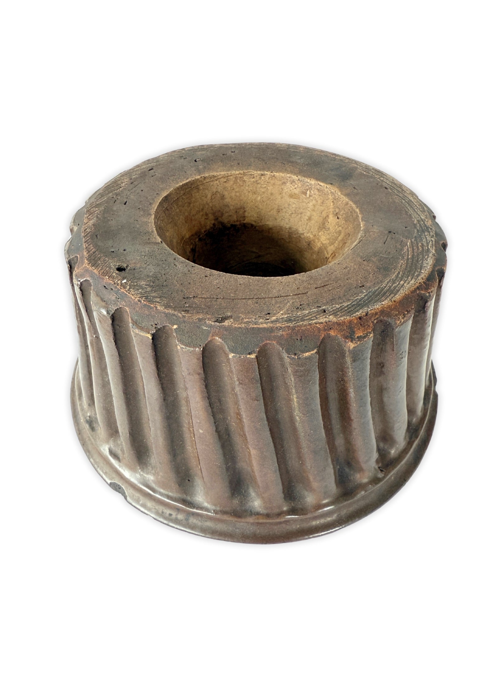 Antike Guglhupf-Backform aus Steingut – Vintage Deko im Landhausstil 19. Jh