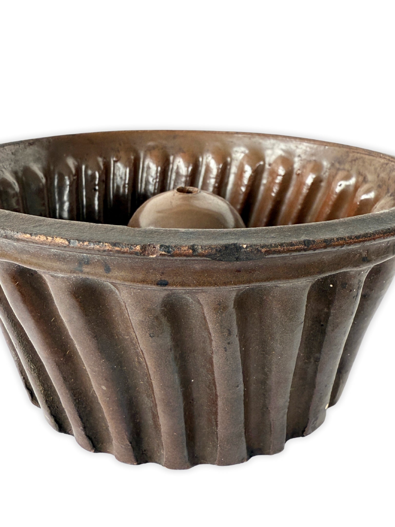 Antike Guglhupf-Backform aus Steingut – Vintage Deko im Landhausstil 19. Jh