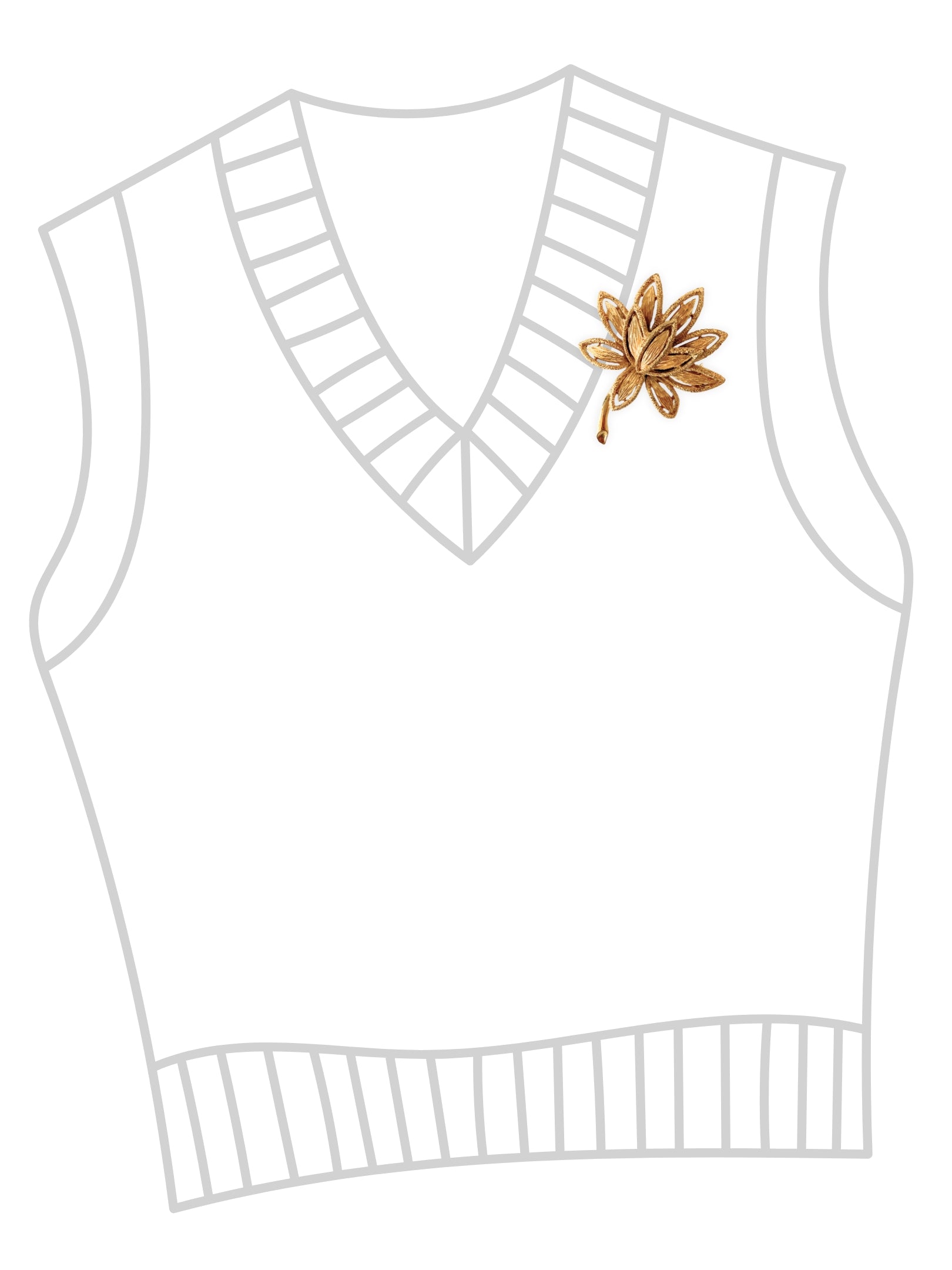 Vintage Brosche Blüte von Avon 1970er Jahre