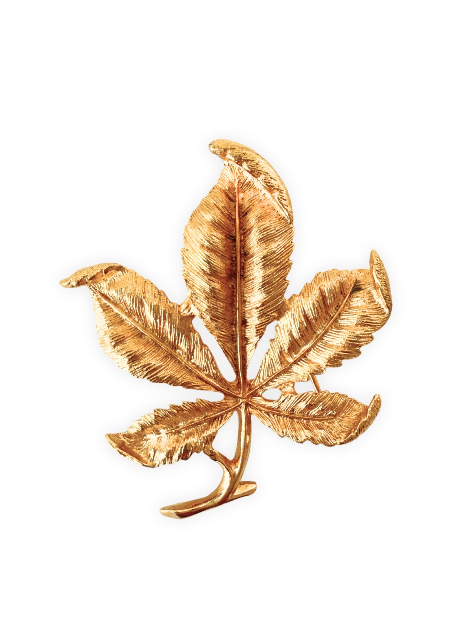 Sarah Coventry maple leaf pin mid-century jewelry