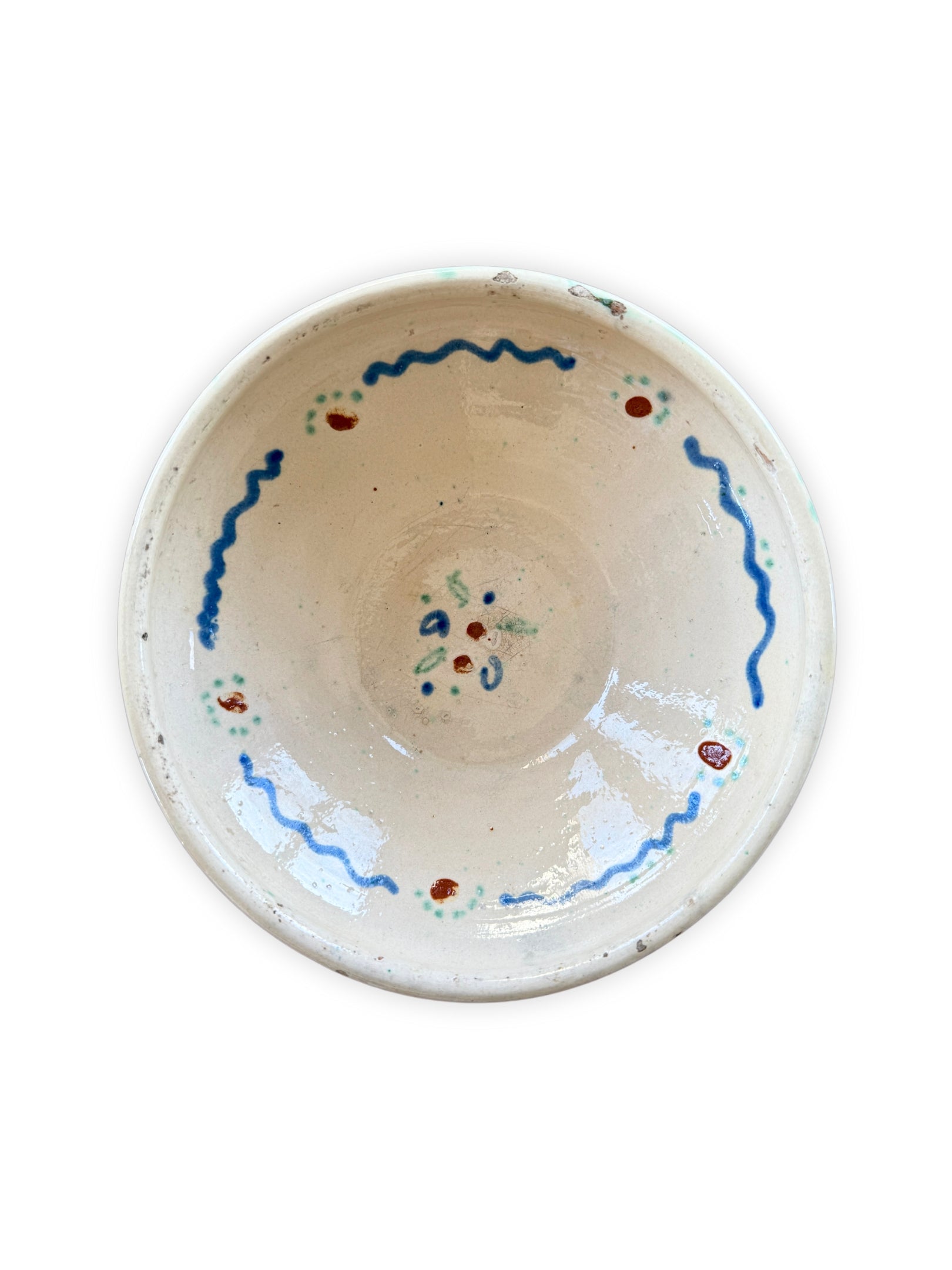 Handgefertigte Terrakotta Bowl Landhausstil antik Ungarn