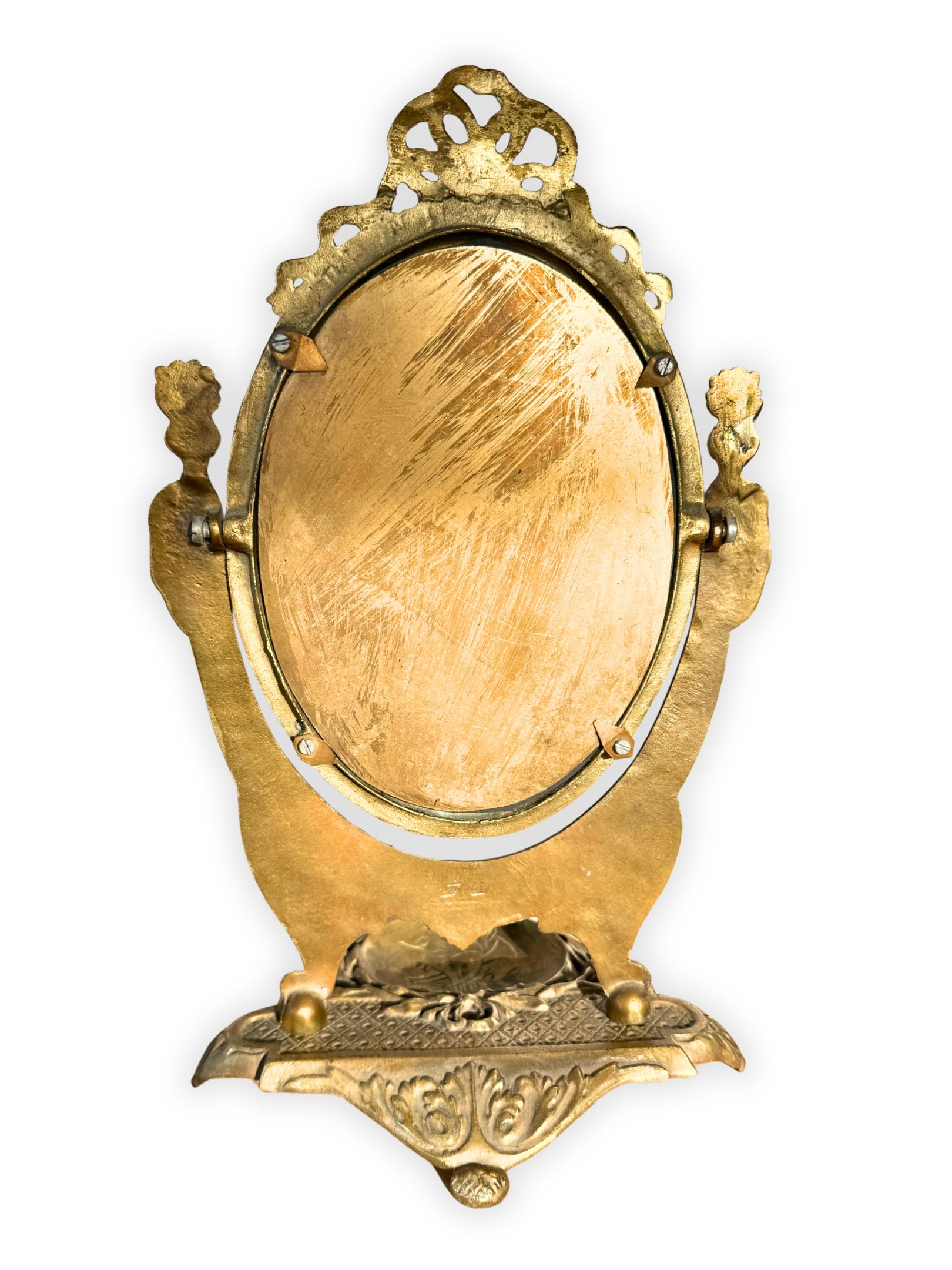Tischspiegel Louis XVI Stil aus vergoldeter Bronze