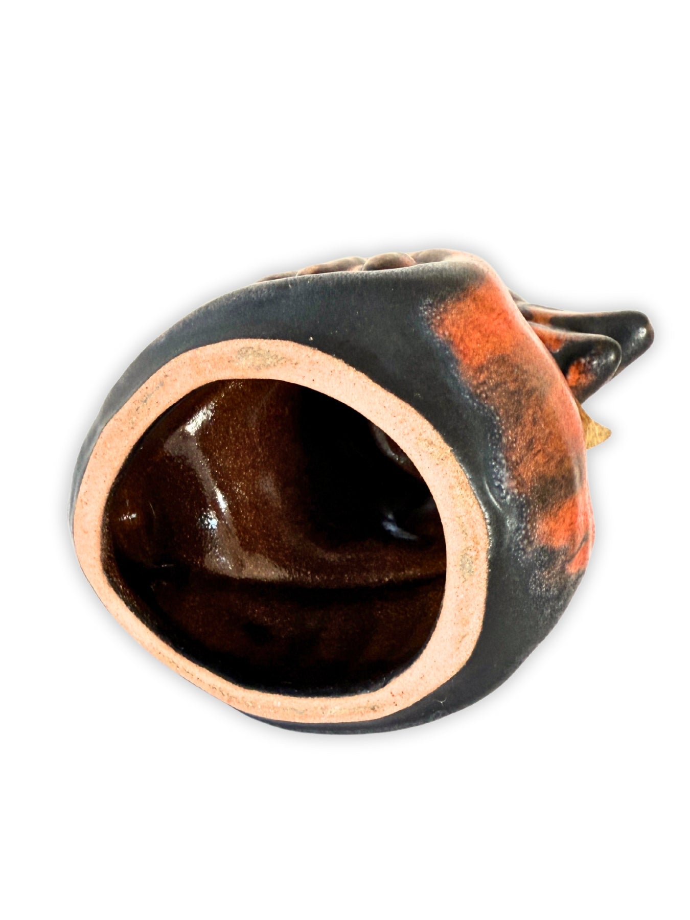 Seltener Carstens Atelier Kerzenhalter MidCentury Fat Lava Keramik 70er Jahre Vogel