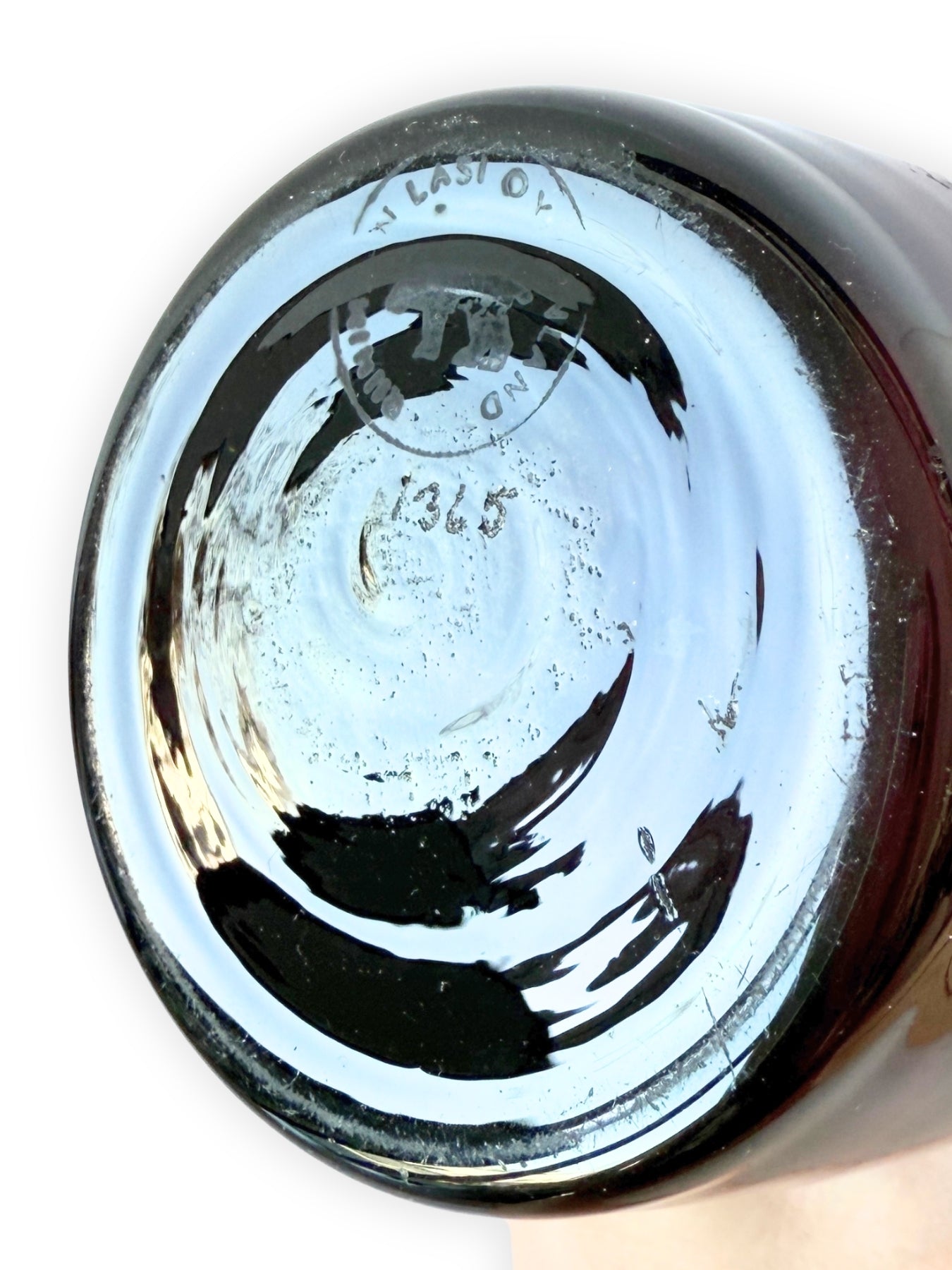 Vintage Glasvase 1365 von Tamara Aladin für Riihimäen Lasi Oy Riihimaki Finnland 1960er