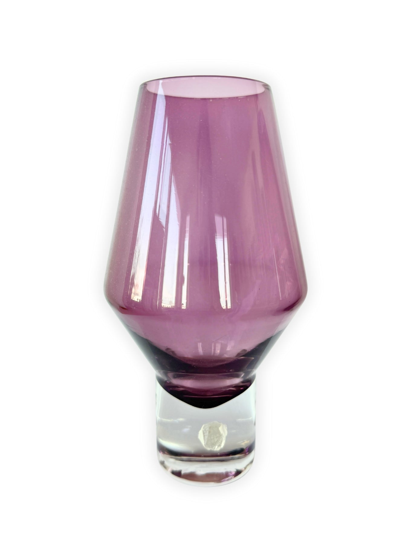 Vintage Glasvase von Aimo Okkolin für Riihimaen Lasi Oy Riihimaki Finnland 1960er Jahre