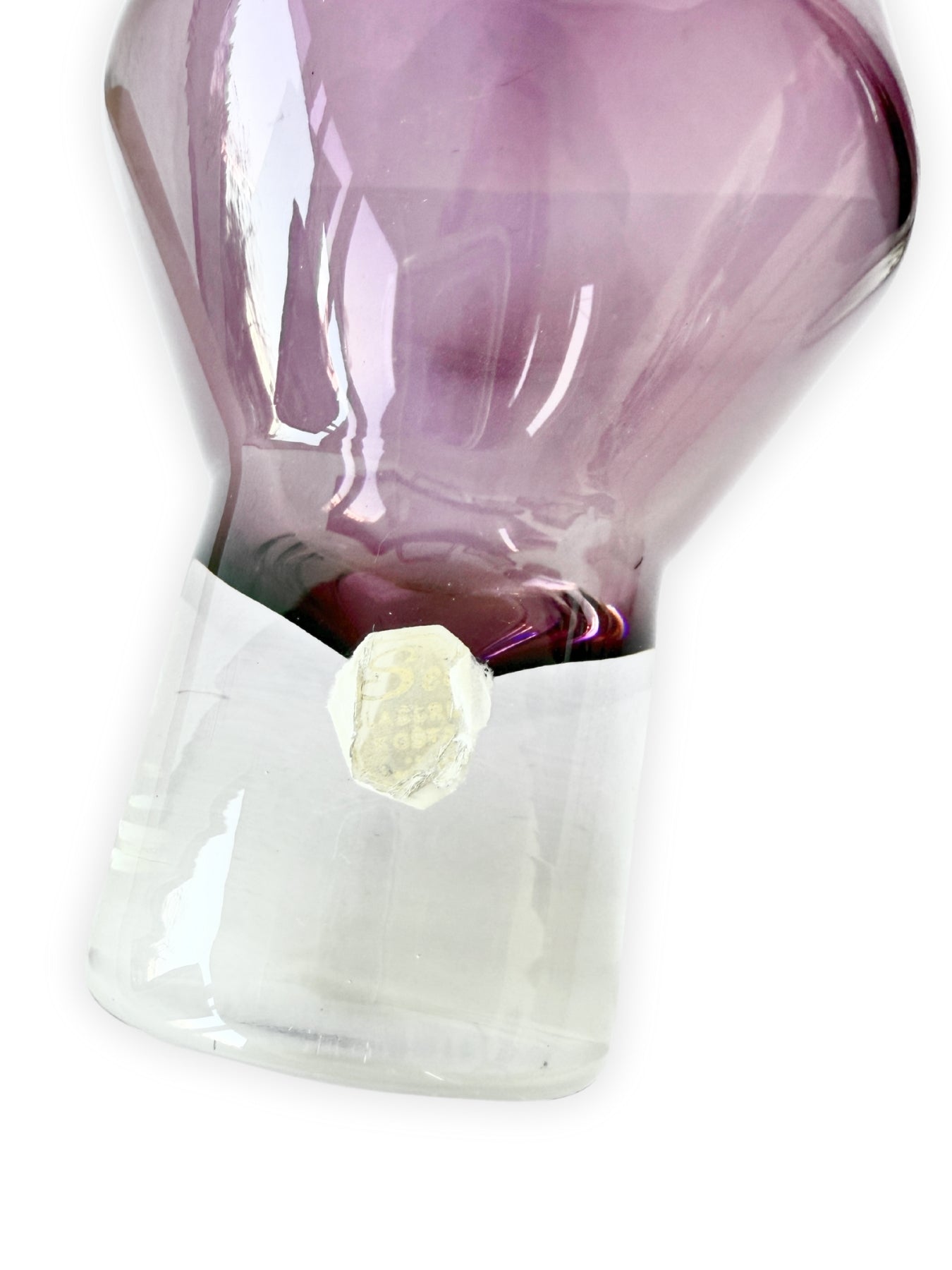 Vintage Glasvase von Aimo Okkolin für Riihimaen Lasi Oy Riihimaki Finnland 1960er Jahre