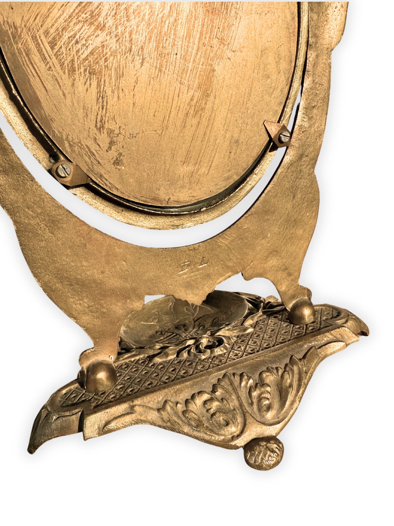 Tischspiegel Louis XVI Stil aus vergoldeter Bronze