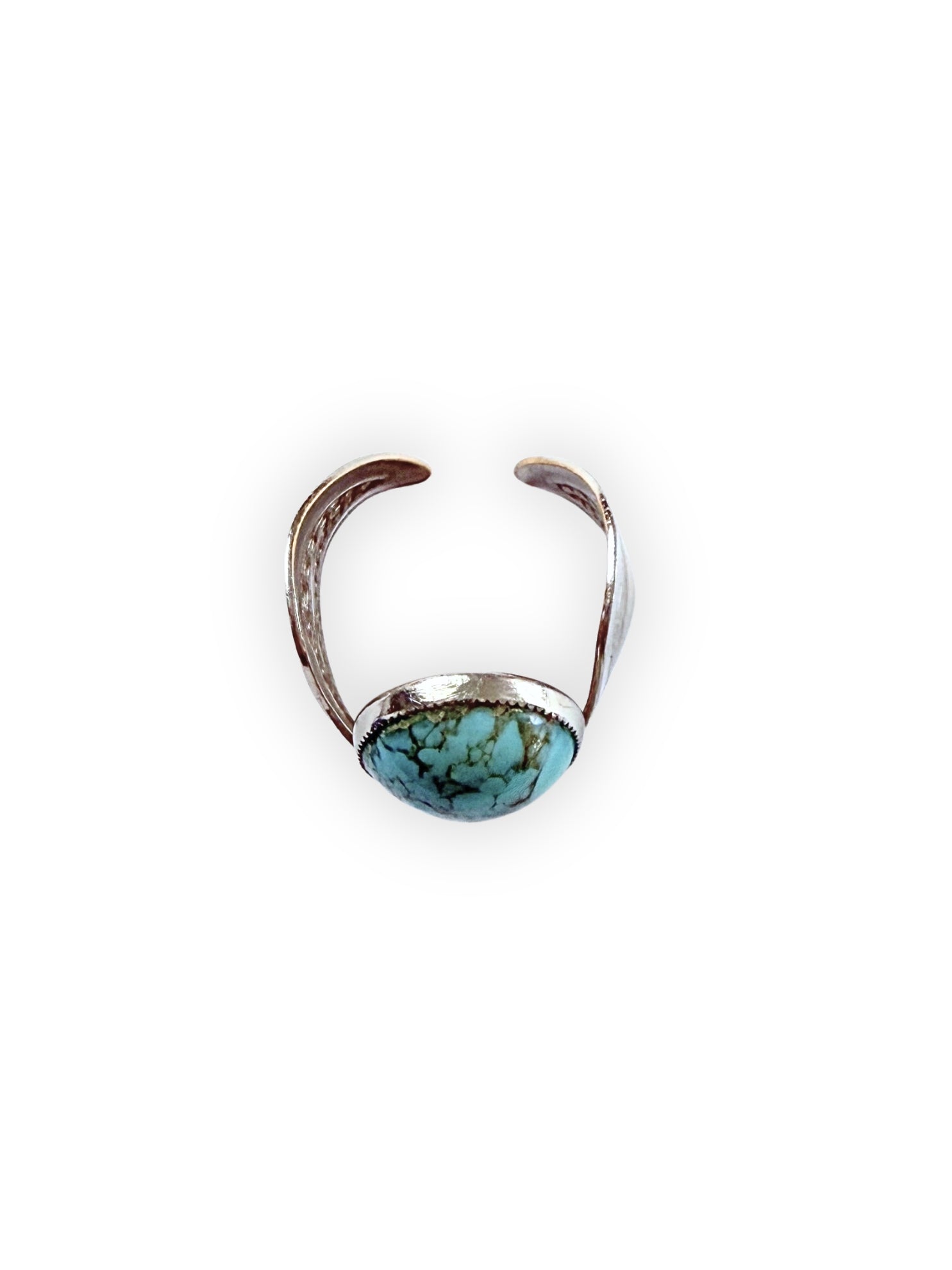 Vintage Boho Ring aus den 70er Jahren mit Faux-Türkis Cabochon