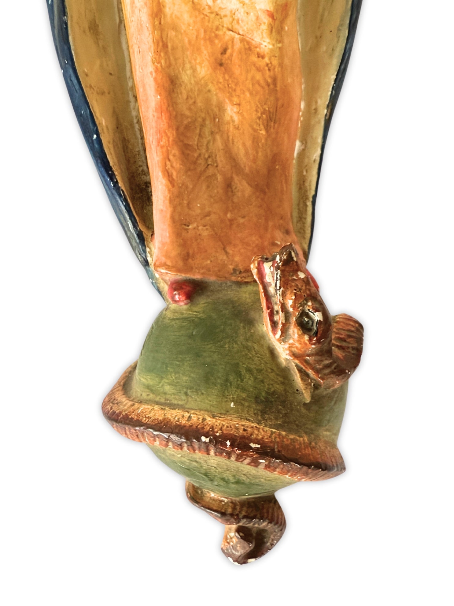 Antike Madonna mit Kind Wandfigur Brocante Jungfrau Maria Heiligenfigur handbemalt