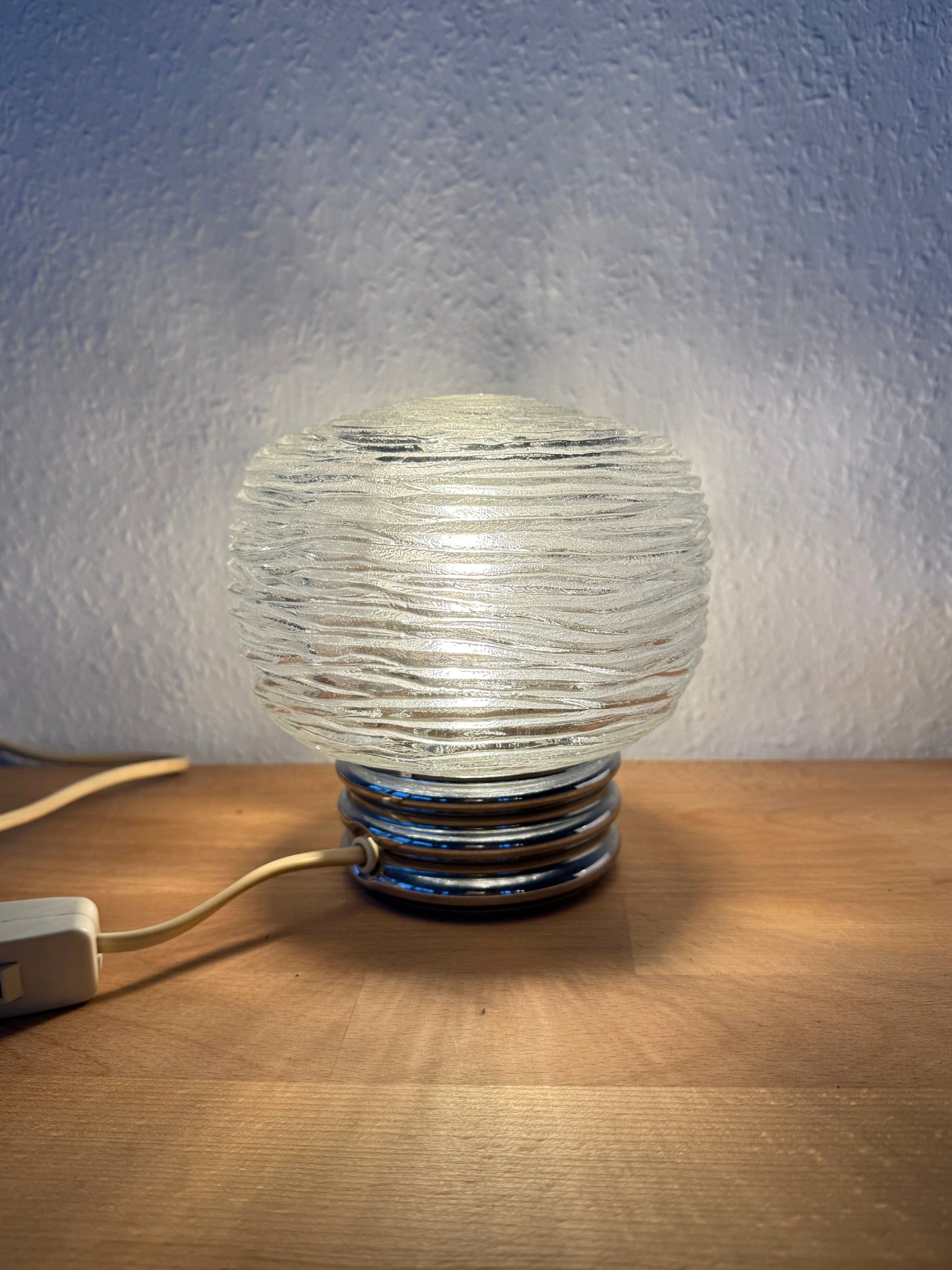 Vintage Design Tischleuchte von Hillebrand Rose MidCentury Lampe