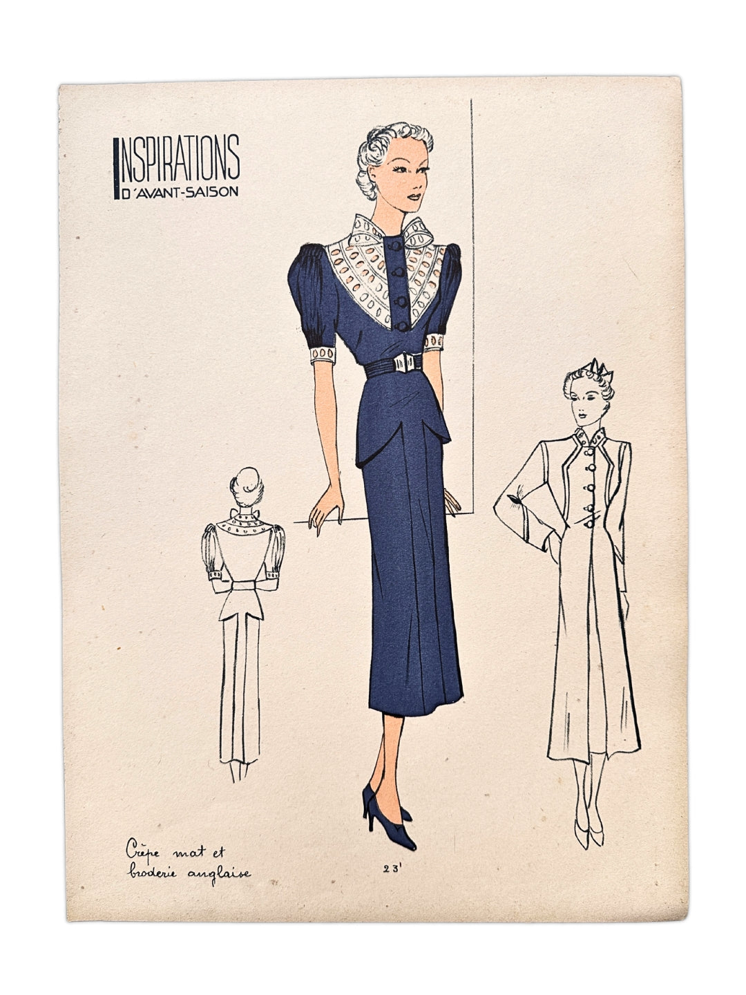 Französischer Mode-Kunstdruck "Inspirations d'avant saison" 1930 - No. 23