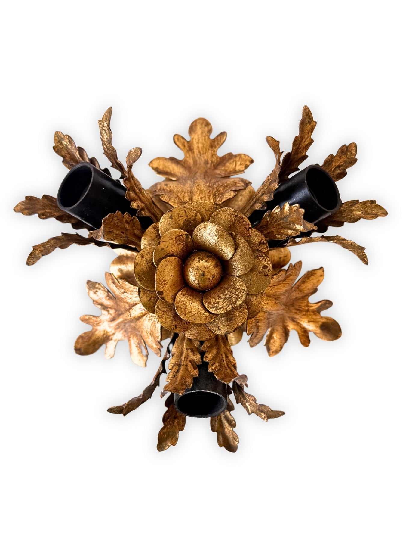 Vintage Italian chandelier Banci Firenze Florentine style gold