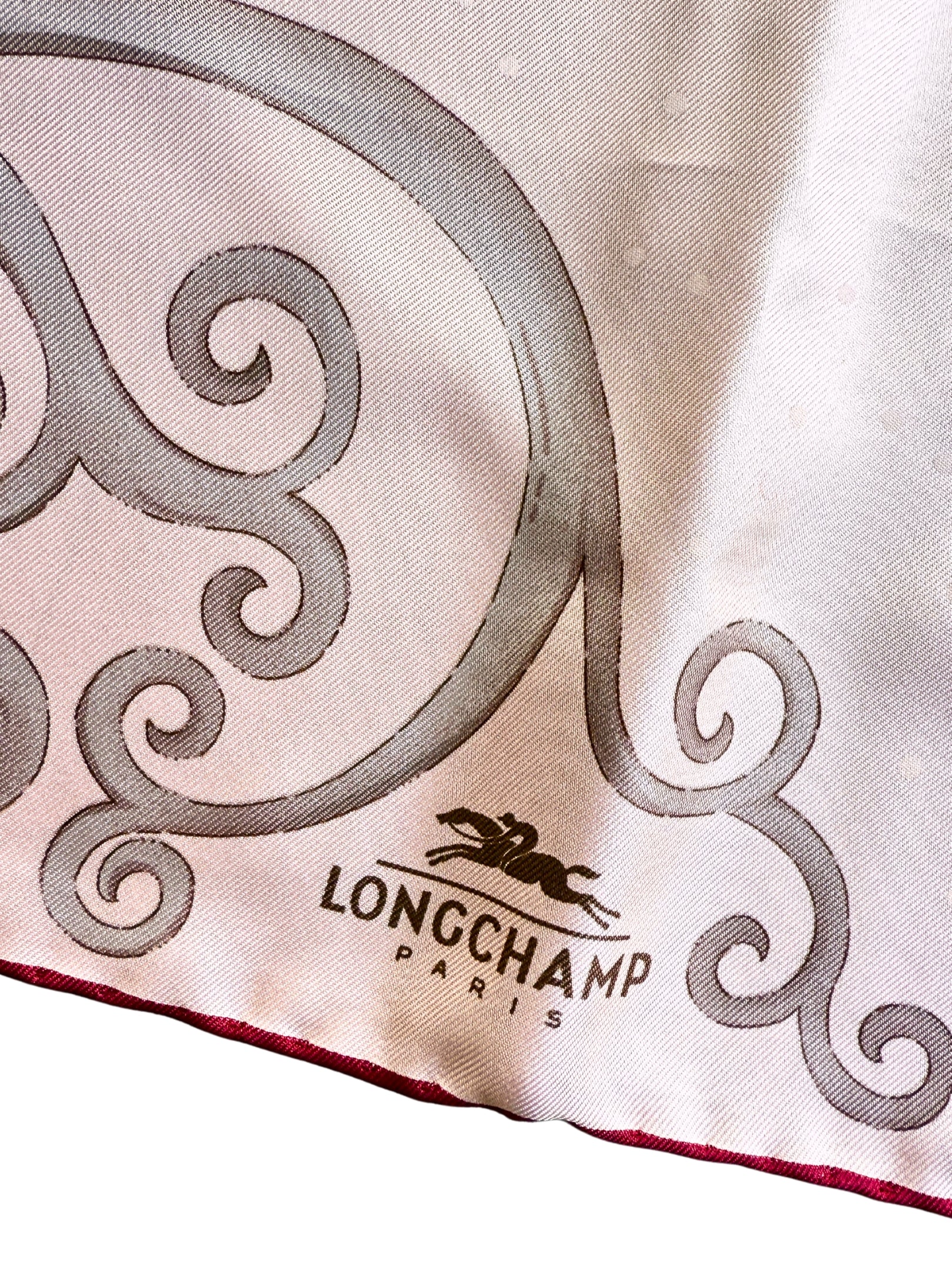 LONGCHAMP Seidencarré Tuch Vintage pink 90 x 90 cm