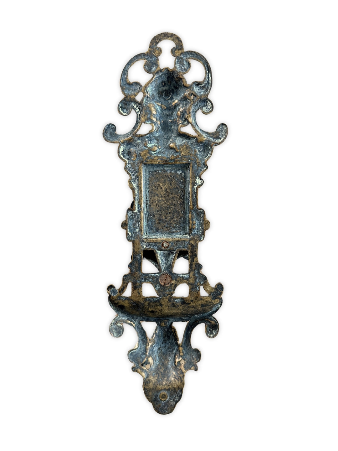 Historismus Streichholzschachtel-Halter aus Messing