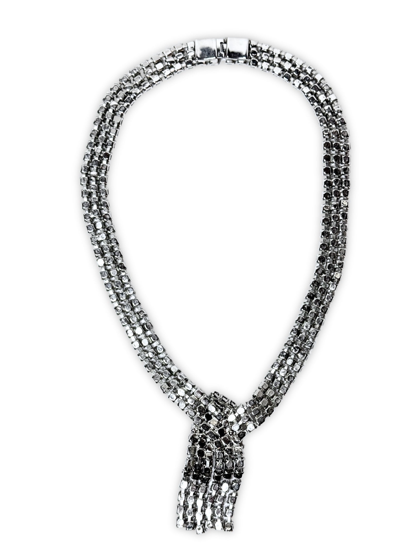 Art Deco Collier aus Strass Modeschmuck der 1950er Jahre