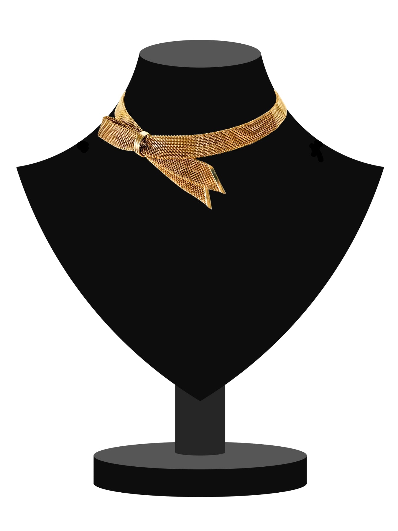Signed Dior gold bow choker vintage jewellery