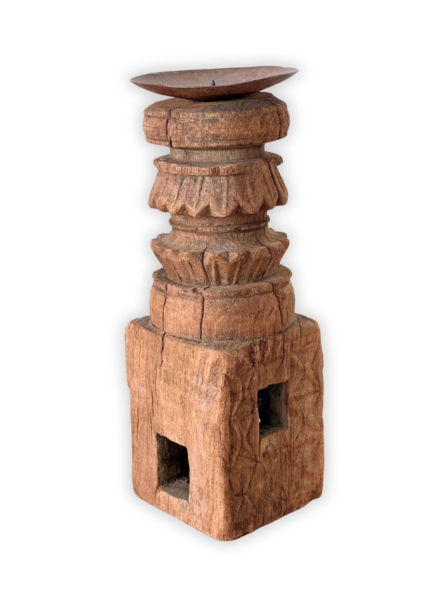 Vintage candlestick from India – Reclaimed Wood