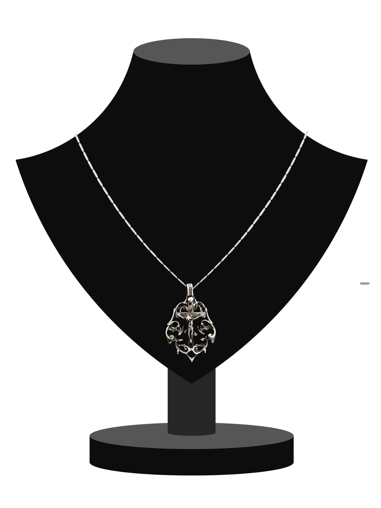 Vintage Kreuz Anhänger 925er Silber Kruzifix Frankreich