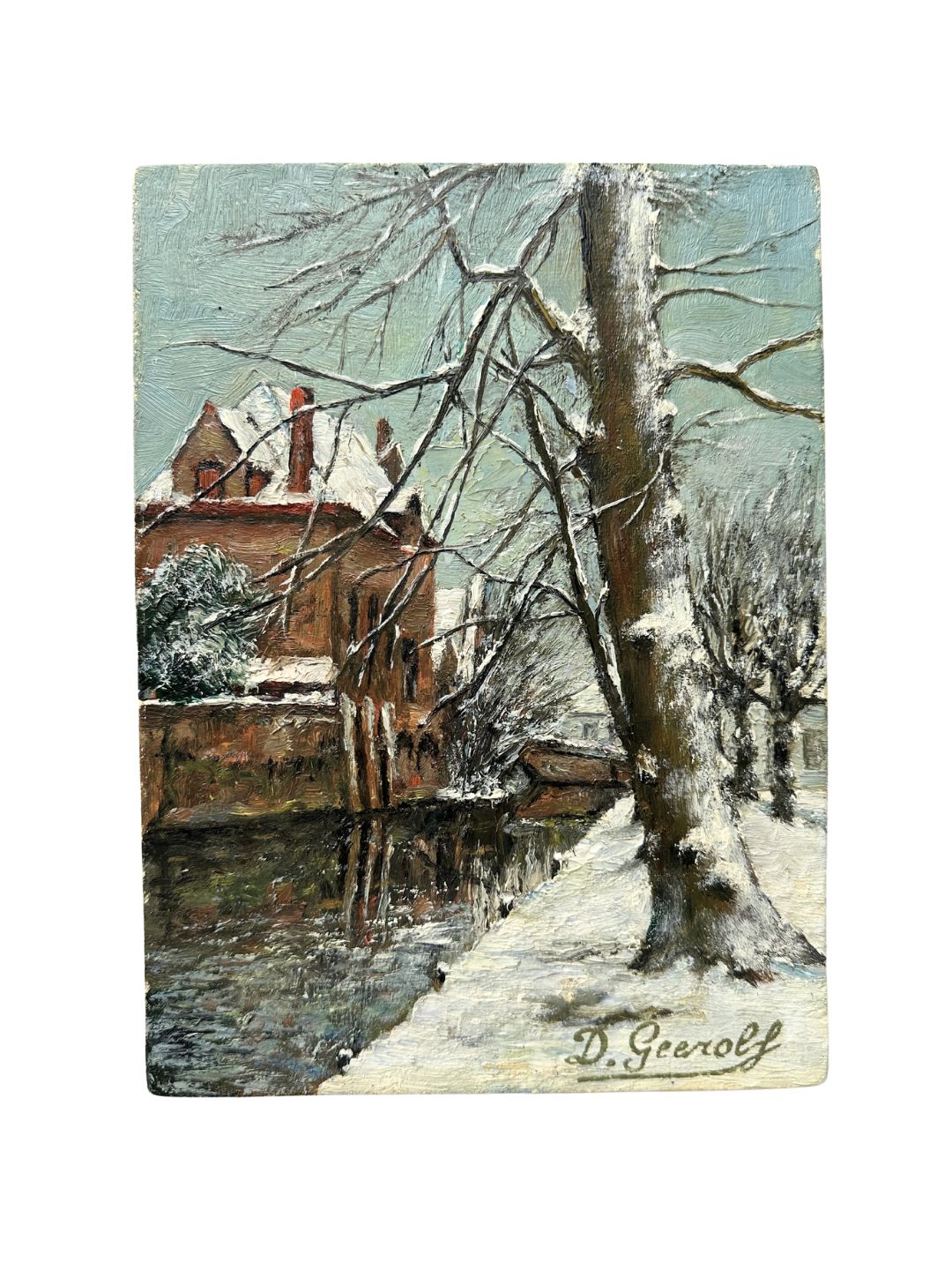 Antikes Ölgemälde D. Geerolf Belgien