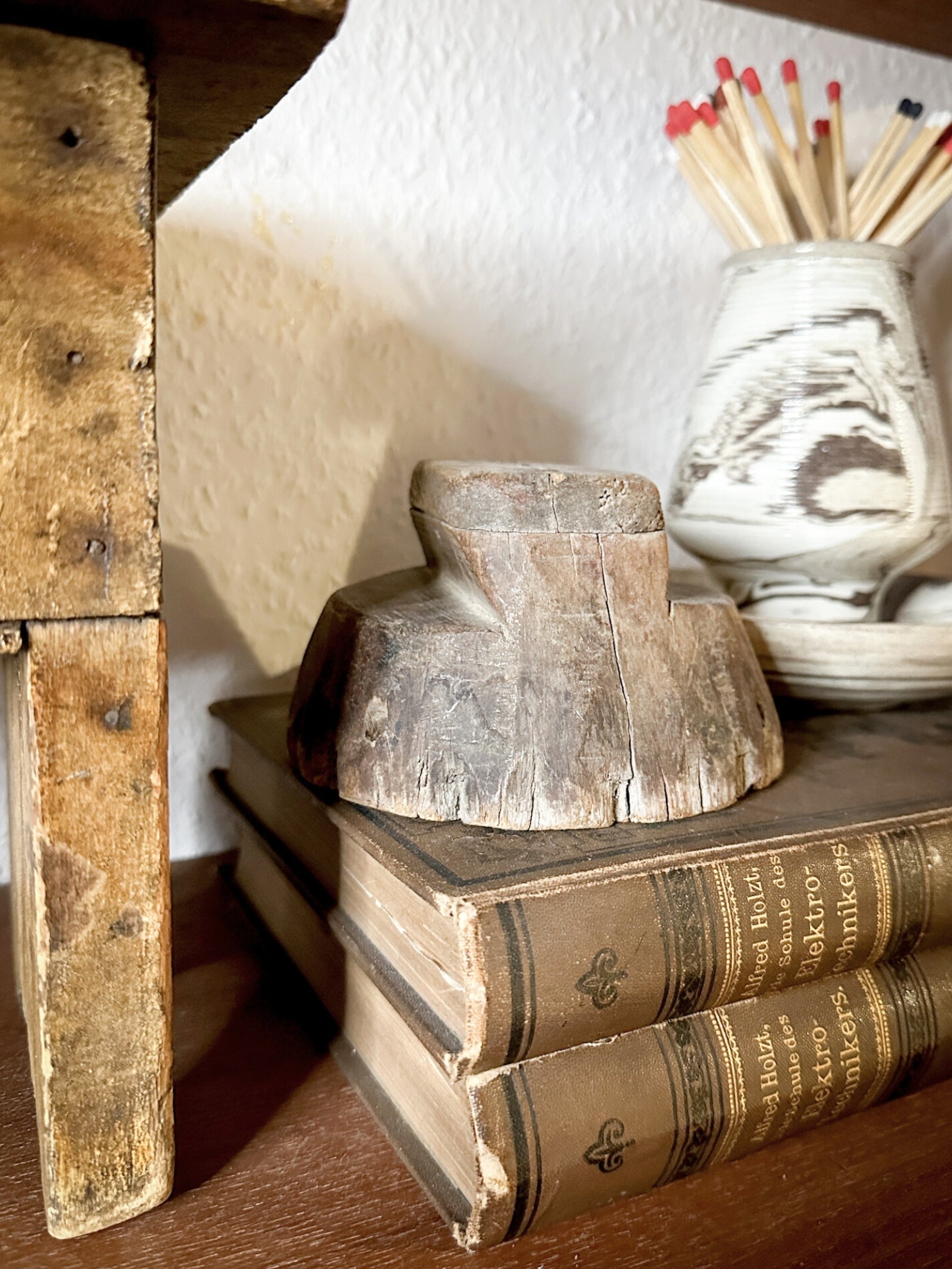 Antiker Indischer Textil Stempel aus Holz