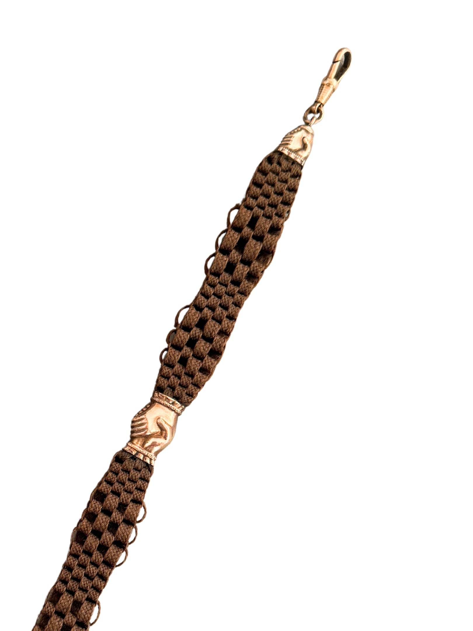 victorian watch chain hair gold