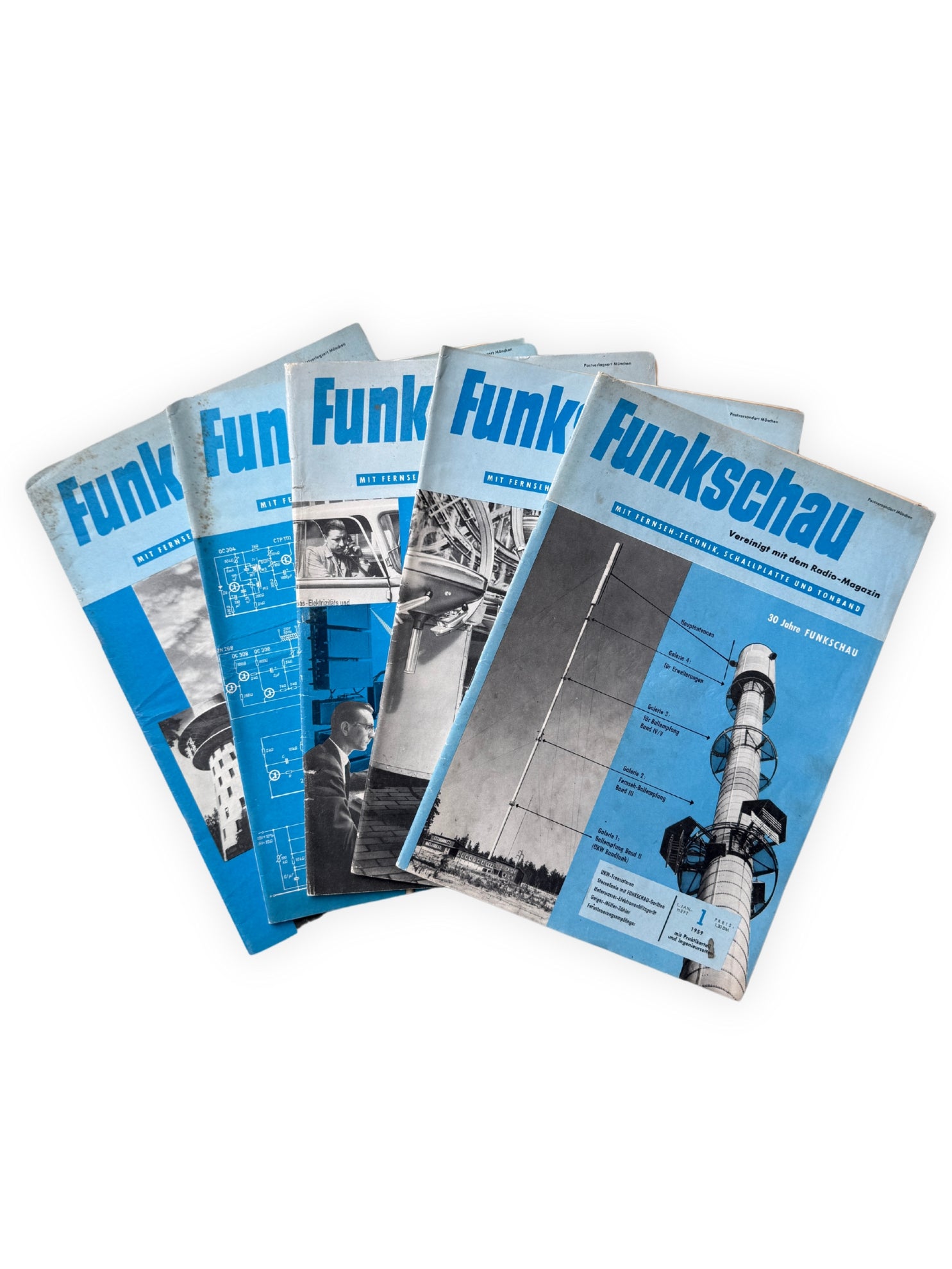 Funkschau 5 Hefte 1959 Vintage Nr 1 2 3 4 5