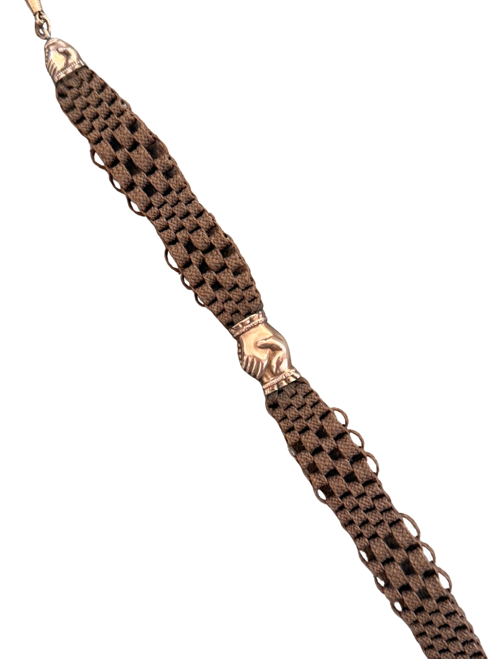 victorian watch chain hair gold