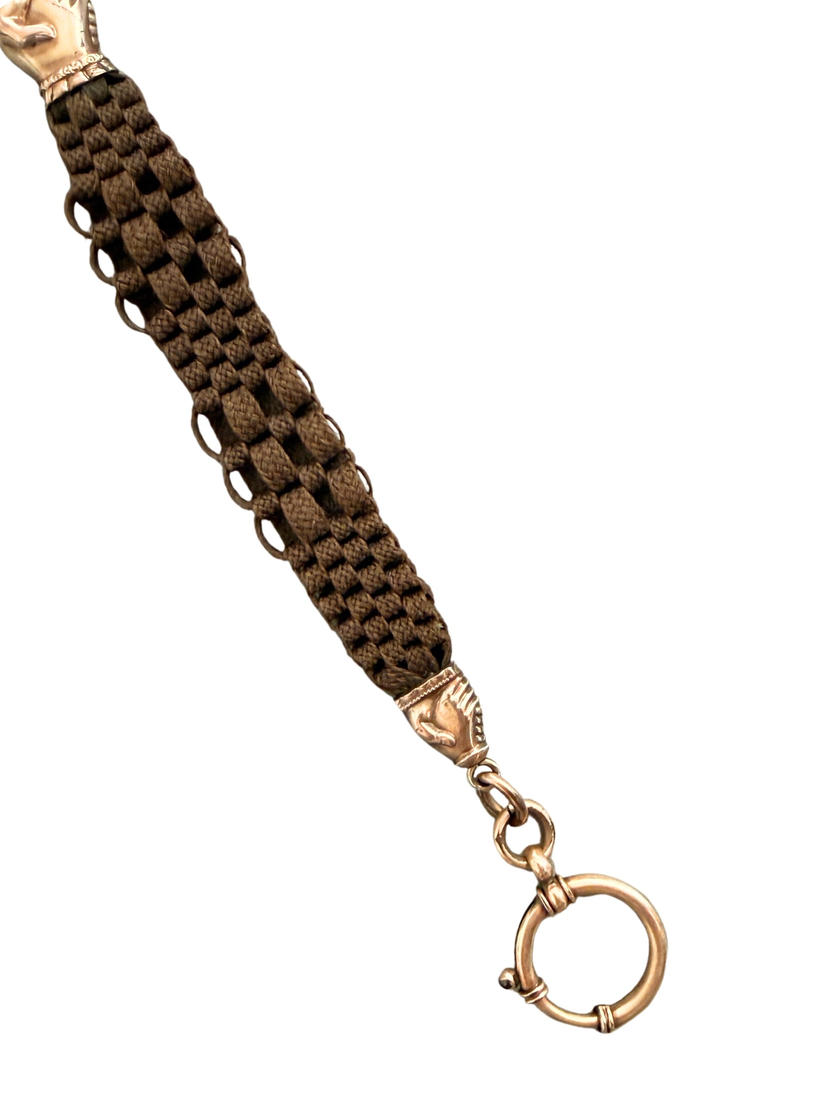 victorian watch chain hair gold