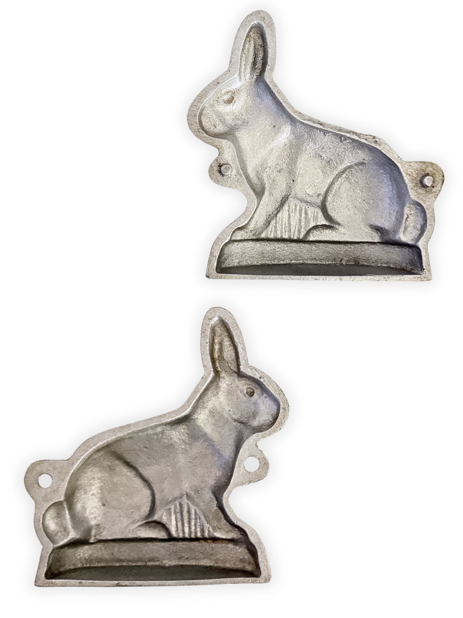 Antike Backform Osterhase aus Aluminiumguss 1900