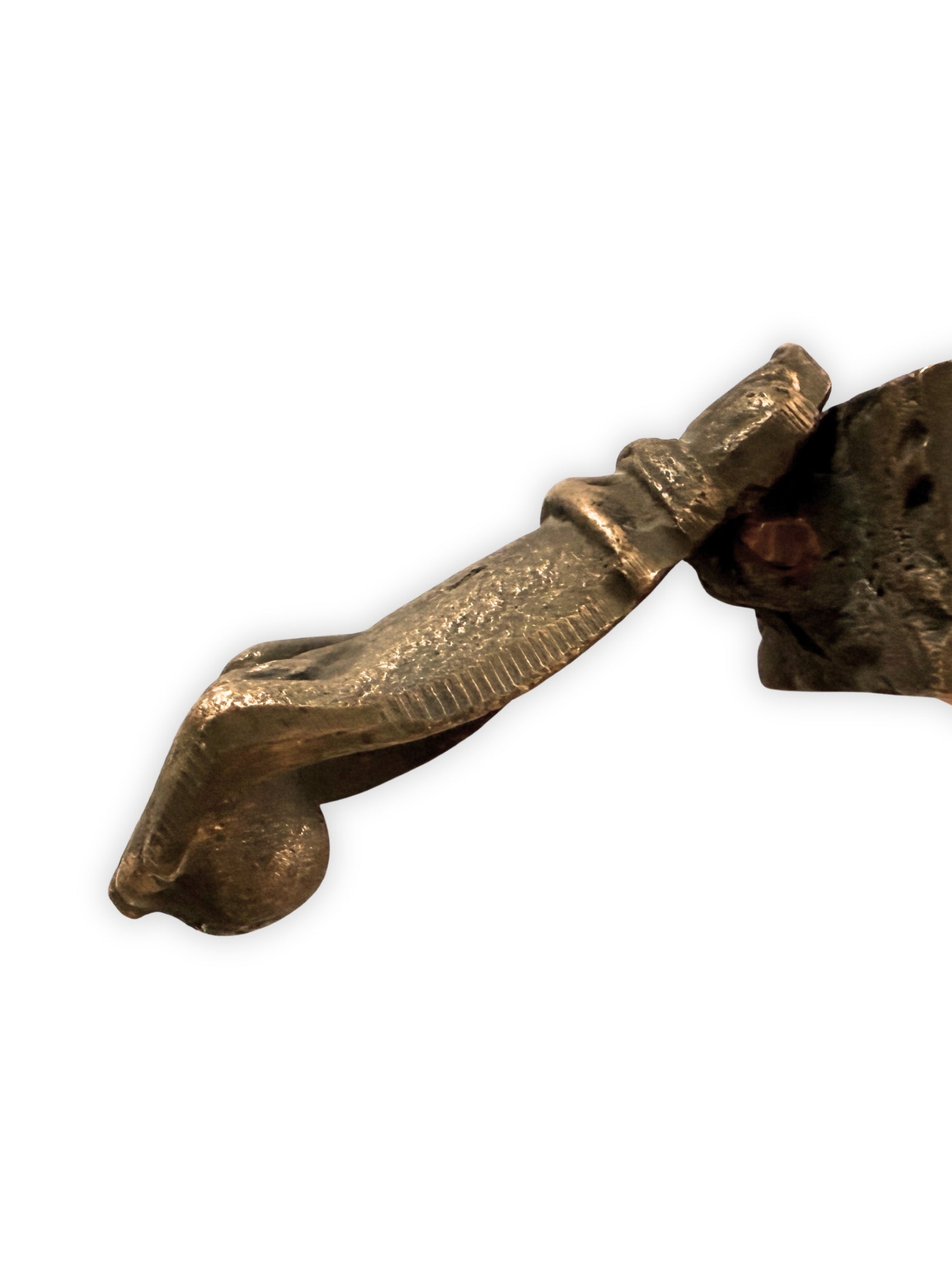 Historischer Türklopfer viktorianisch Handmotiv mit Patina