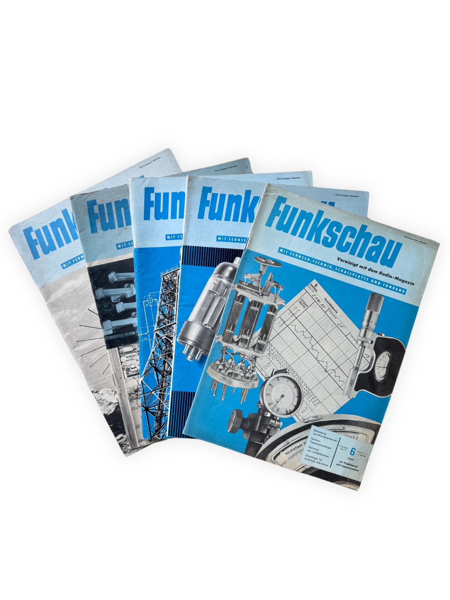 Funkschau 5 Hefte 1959 Vintage Nr 6 8 9 10 11