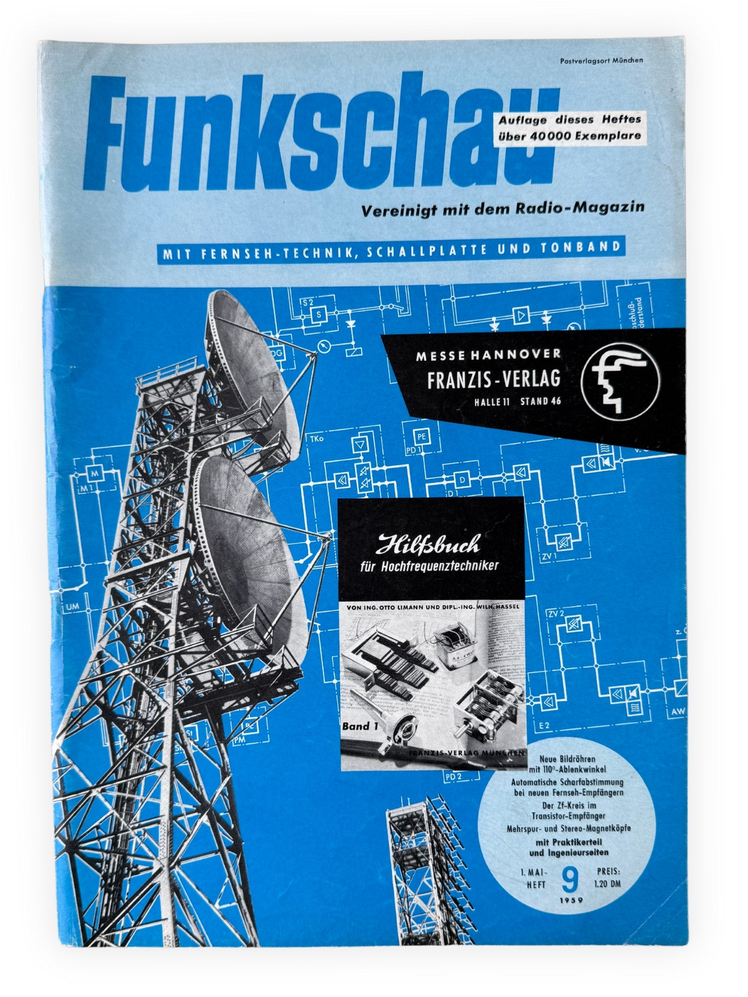 Funkschau 5 Hefte 1959 Vintage Nr 6 8 9 10 11