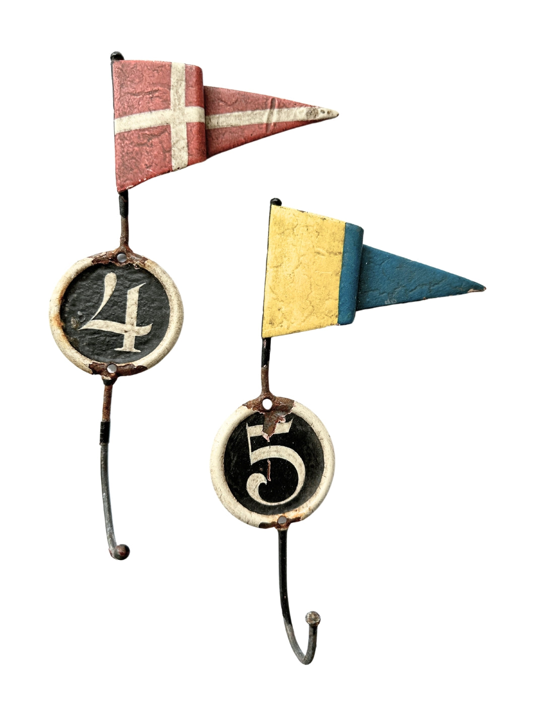 Handbemalte Wandhaken "Dänemark" und "Schweden"