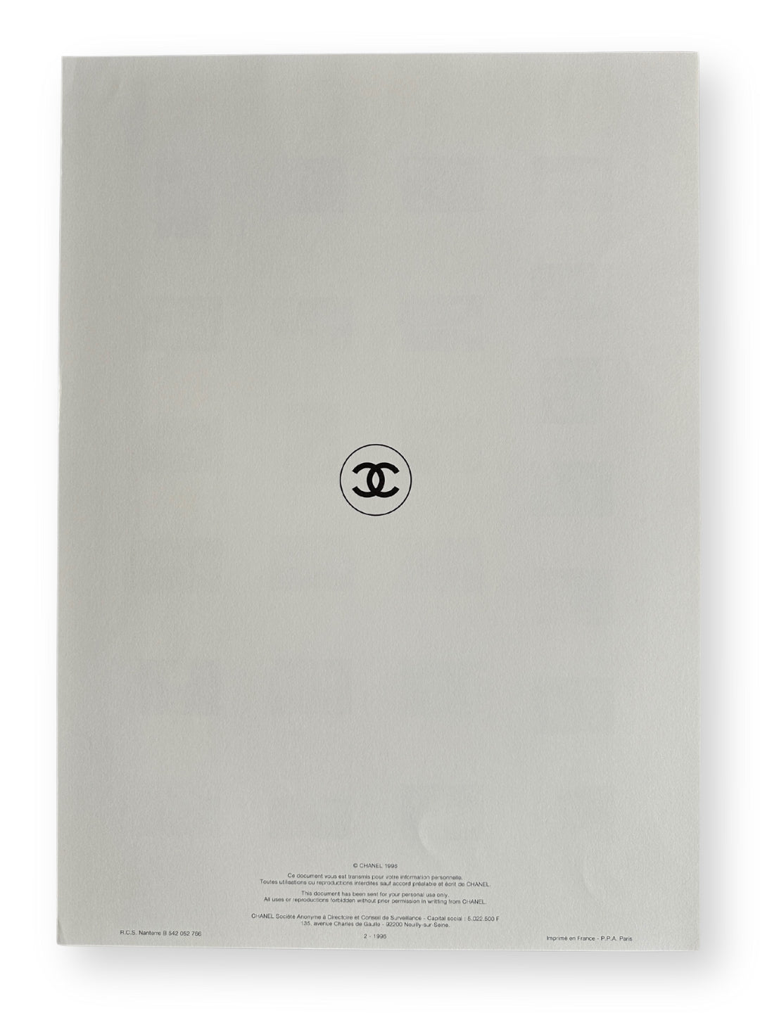 Limitierter Chanel Print - Collection Croisiere 1996-1997
