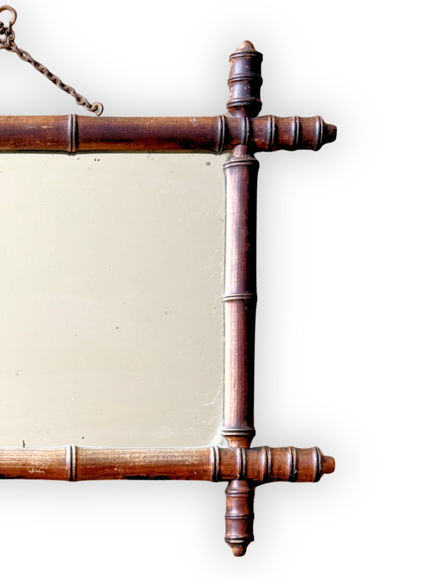 antiker bamboo spiegel frankreich 1900