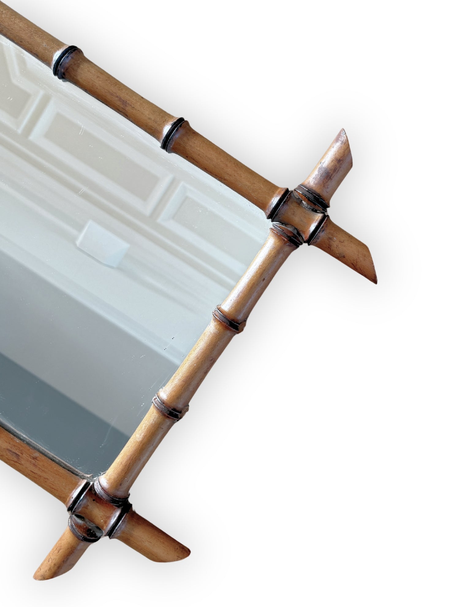 französischer vintage spiegel wand bamboo