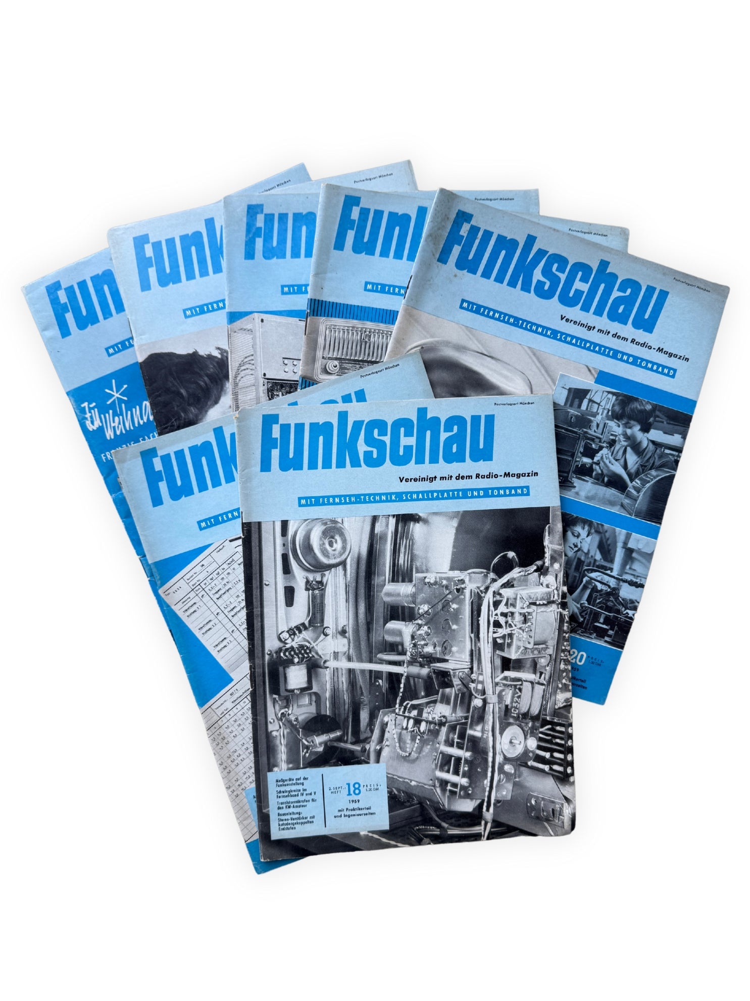 Funkschau Hefte 1959 Nr18-24 Set Vintage Technikmagazine