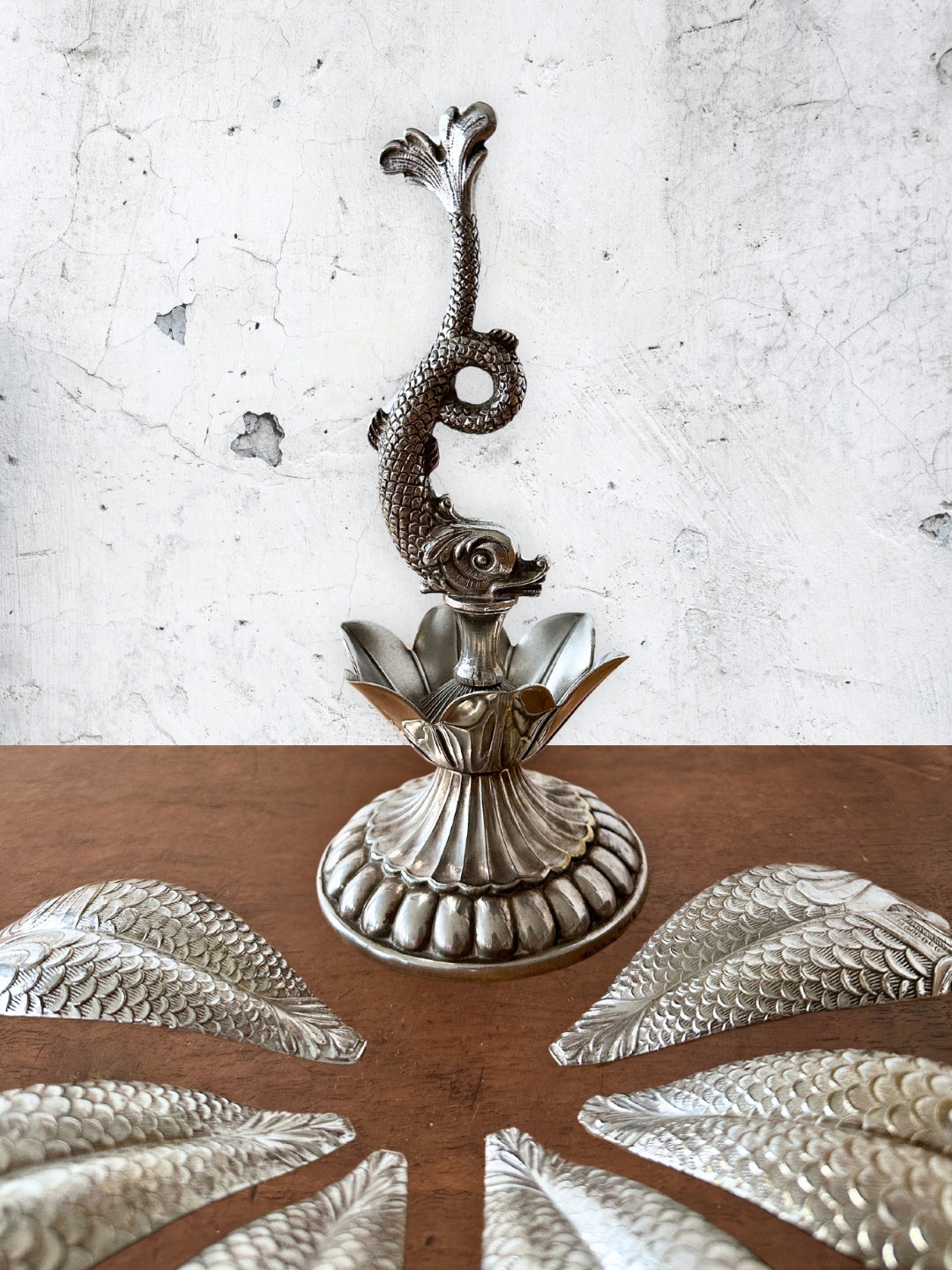 Versilbertes Kaviar-Set "Fleuron" für Christofle