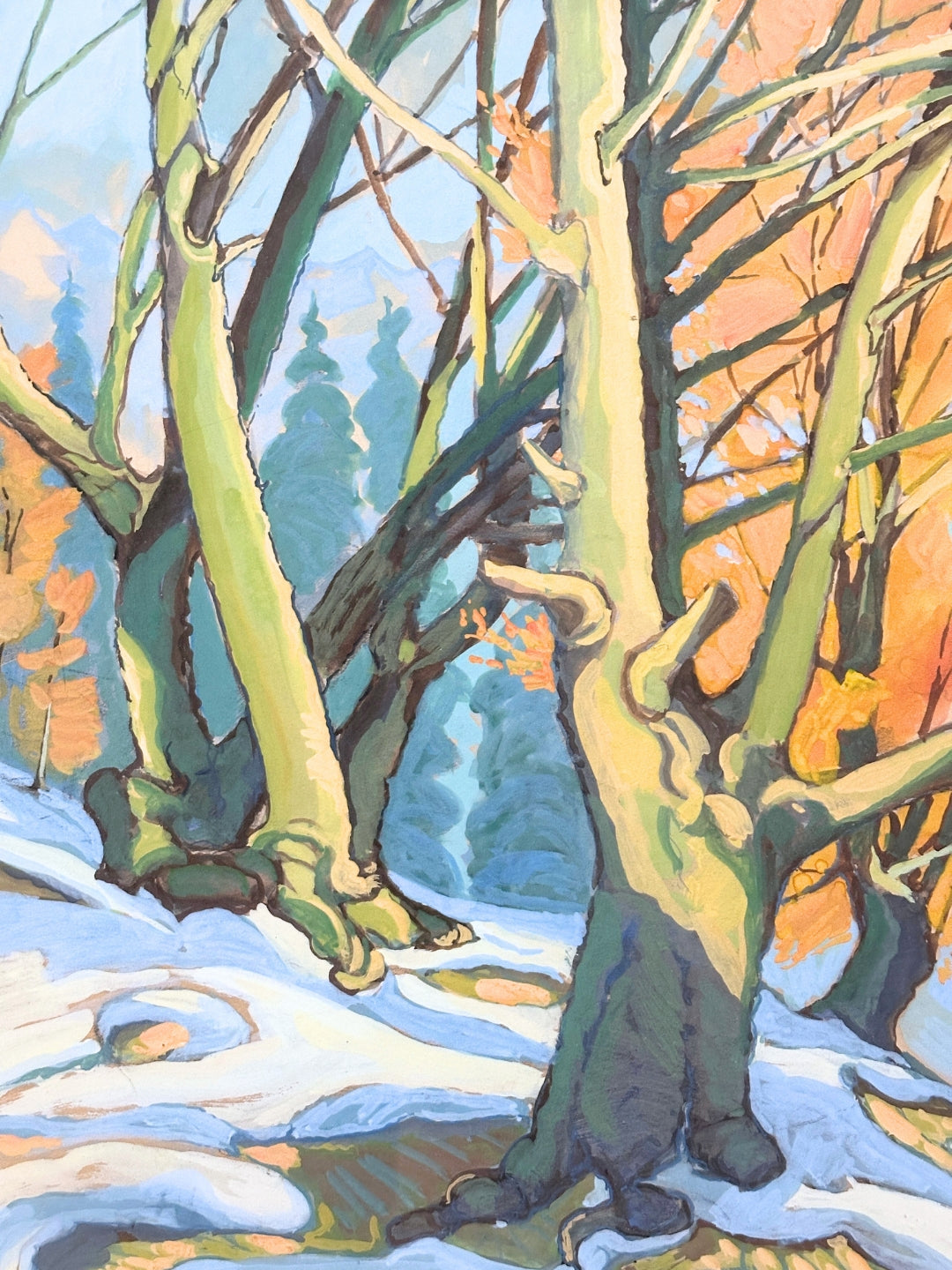 Aquarell - Winterlandschaft C. L.