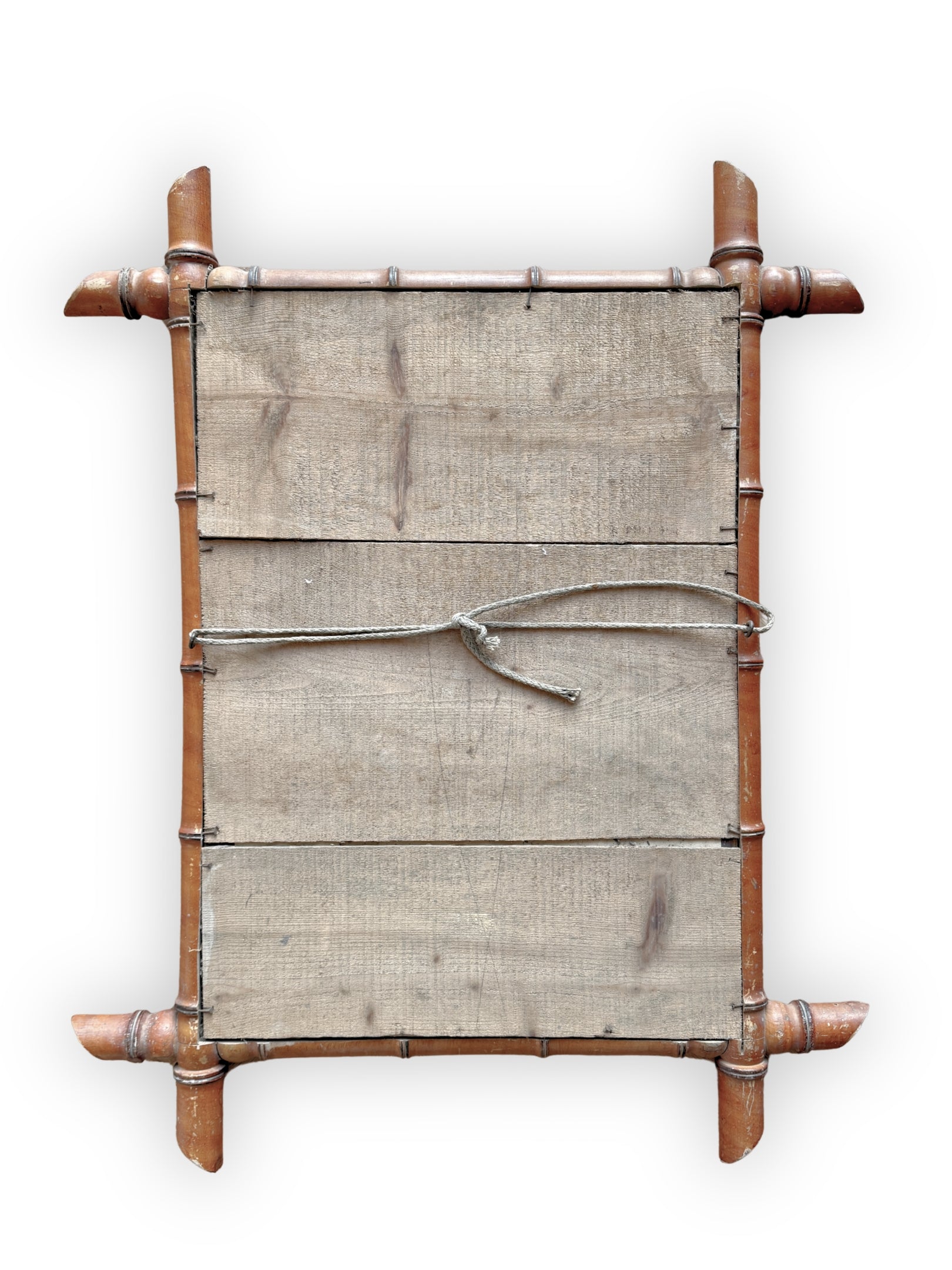 antiker spiegel bambus rahmen