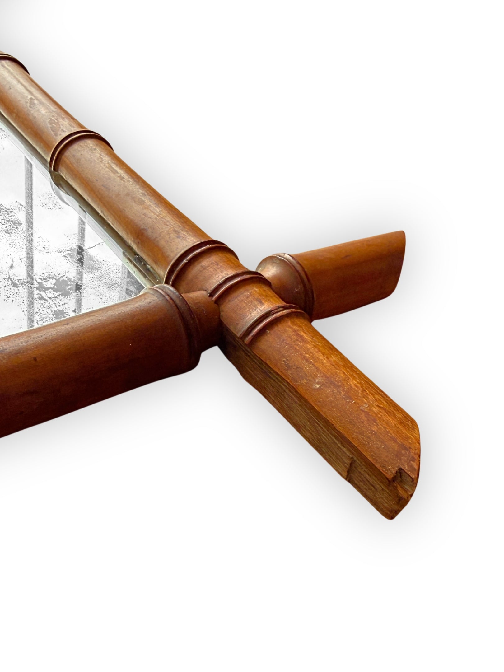 Antiker Wandspiegel aus Frankreich 19. Jh – Bamboo Colonial Style