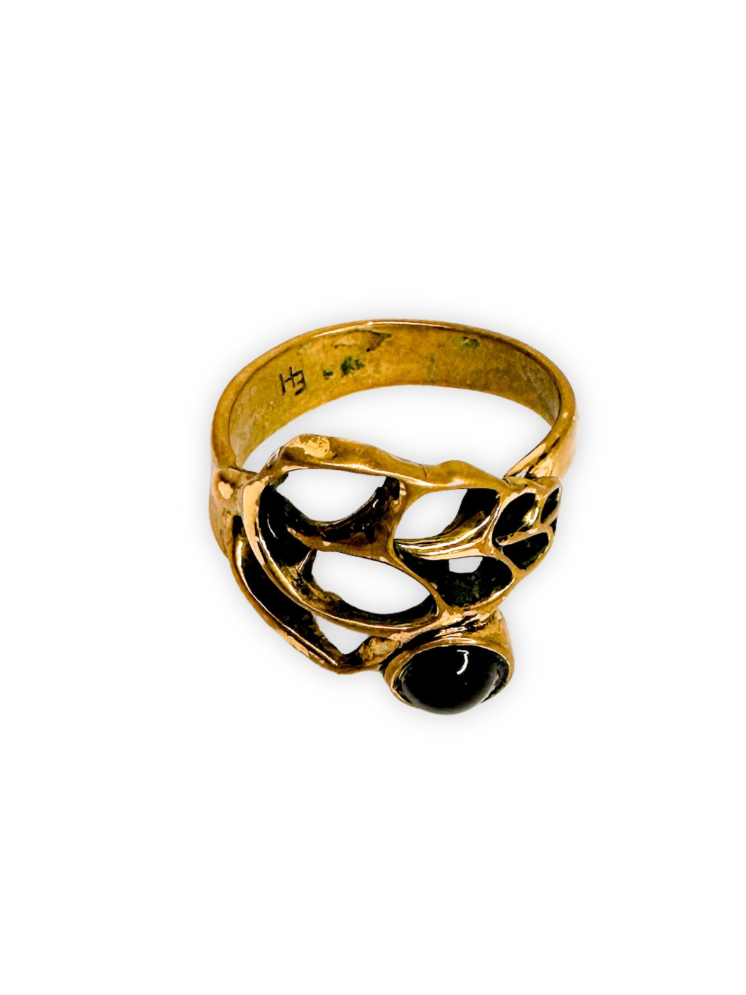 Ring Finnland 1960er Modernist Design Bronze
