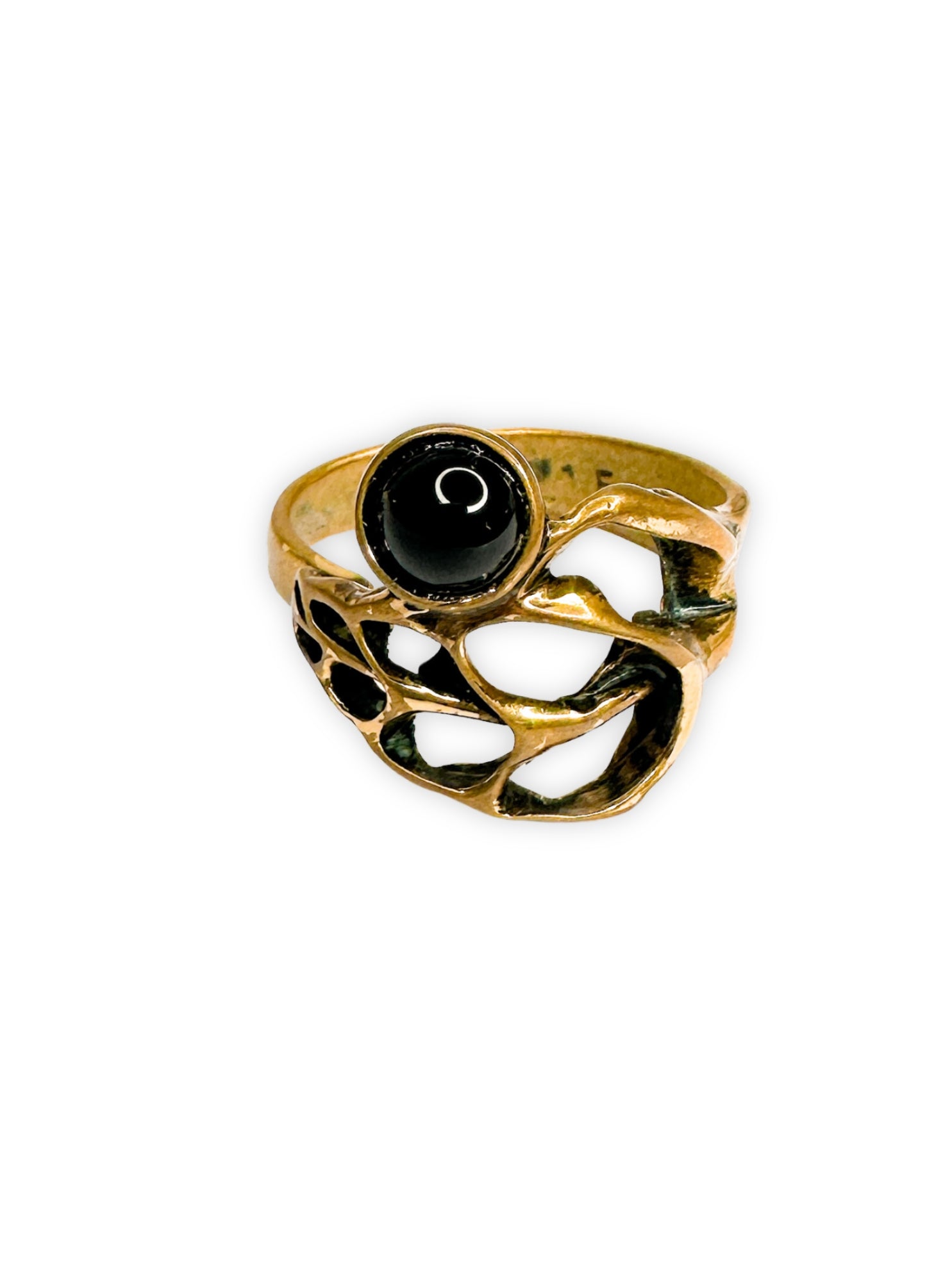 Ring Finnland 1960er Modernist Design Bronze