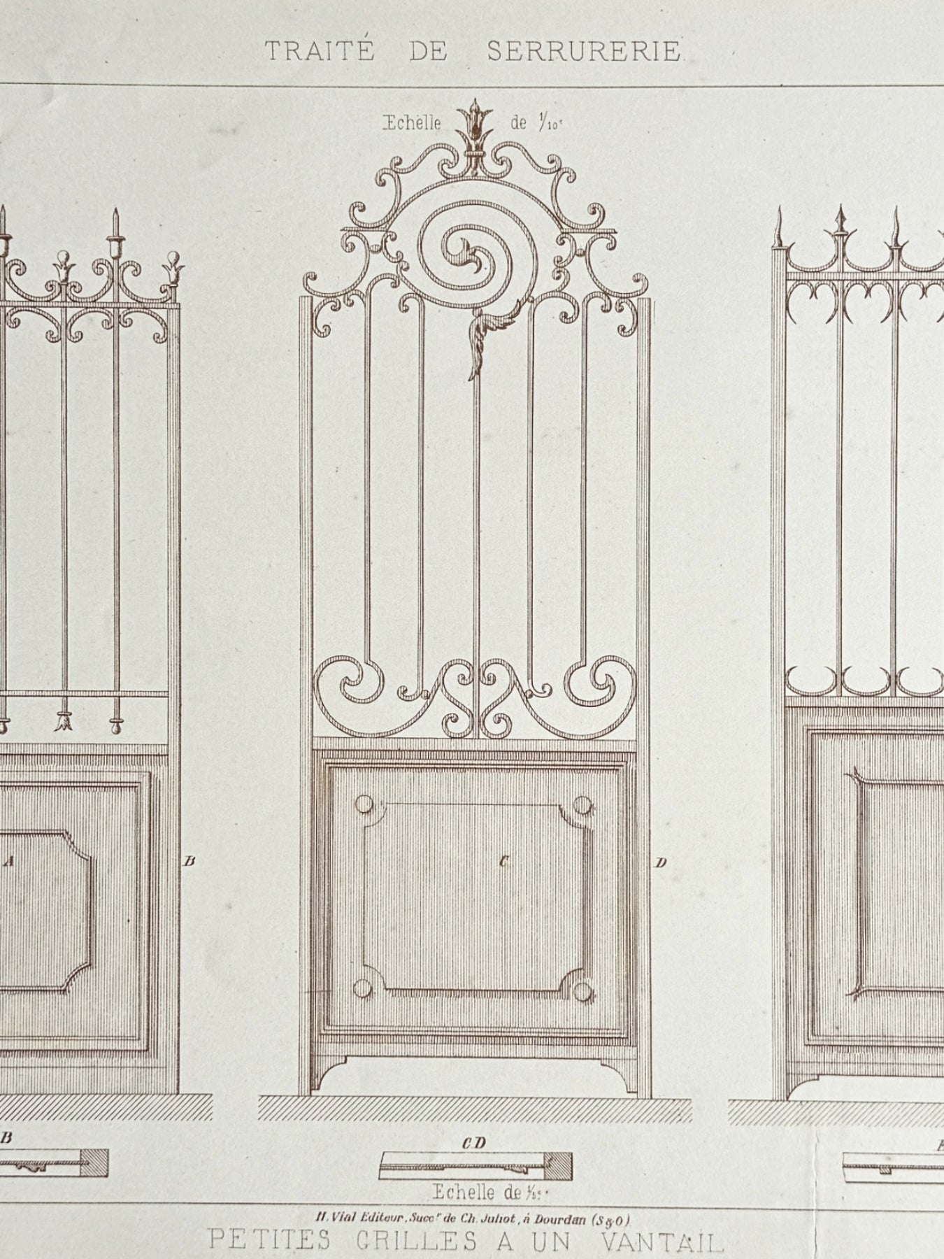 Lithografie – Traité de Serrurerie Pl. 31