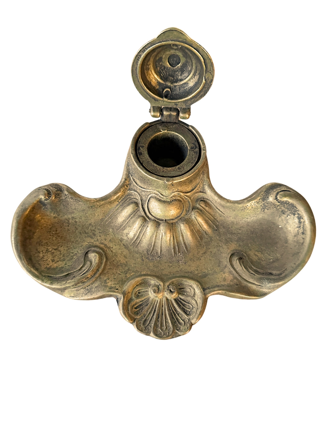 Antikes Tintenfass Historismus 1880 aus Bronze