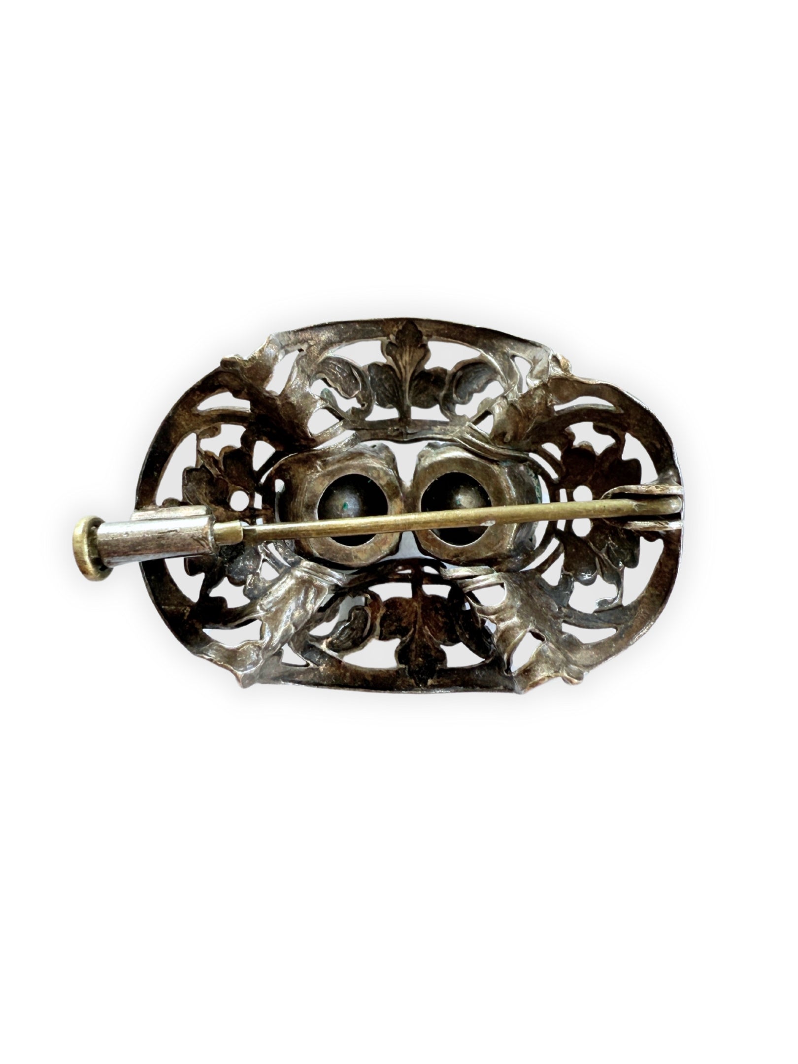 Viktorianische Brosche mit Strass im Revival Style um 1890
